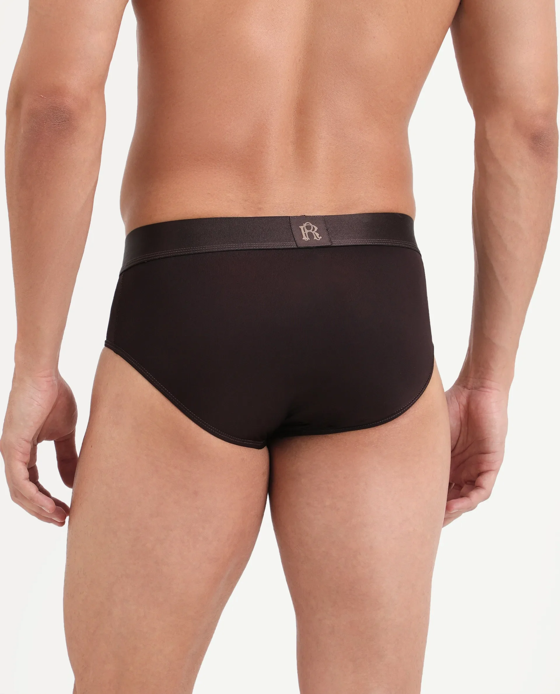 Rare Rabbit Men's Asit Brown Soft Nylon Blend Stretch Briefs - Image 7