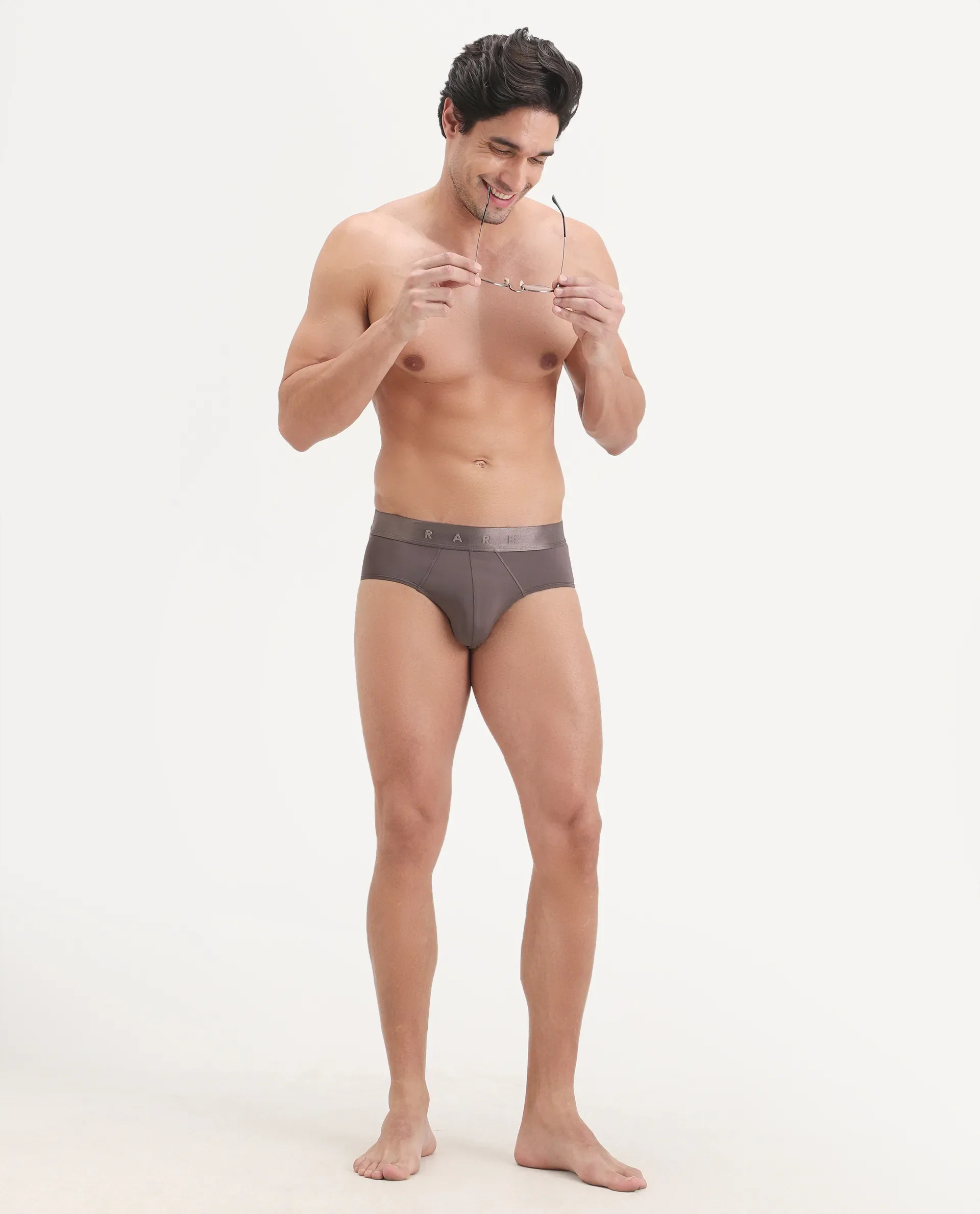 Rare Rabbit Men's Asit Dusky Pink Soft Nylon Blend Stretch Briefs - Image 3