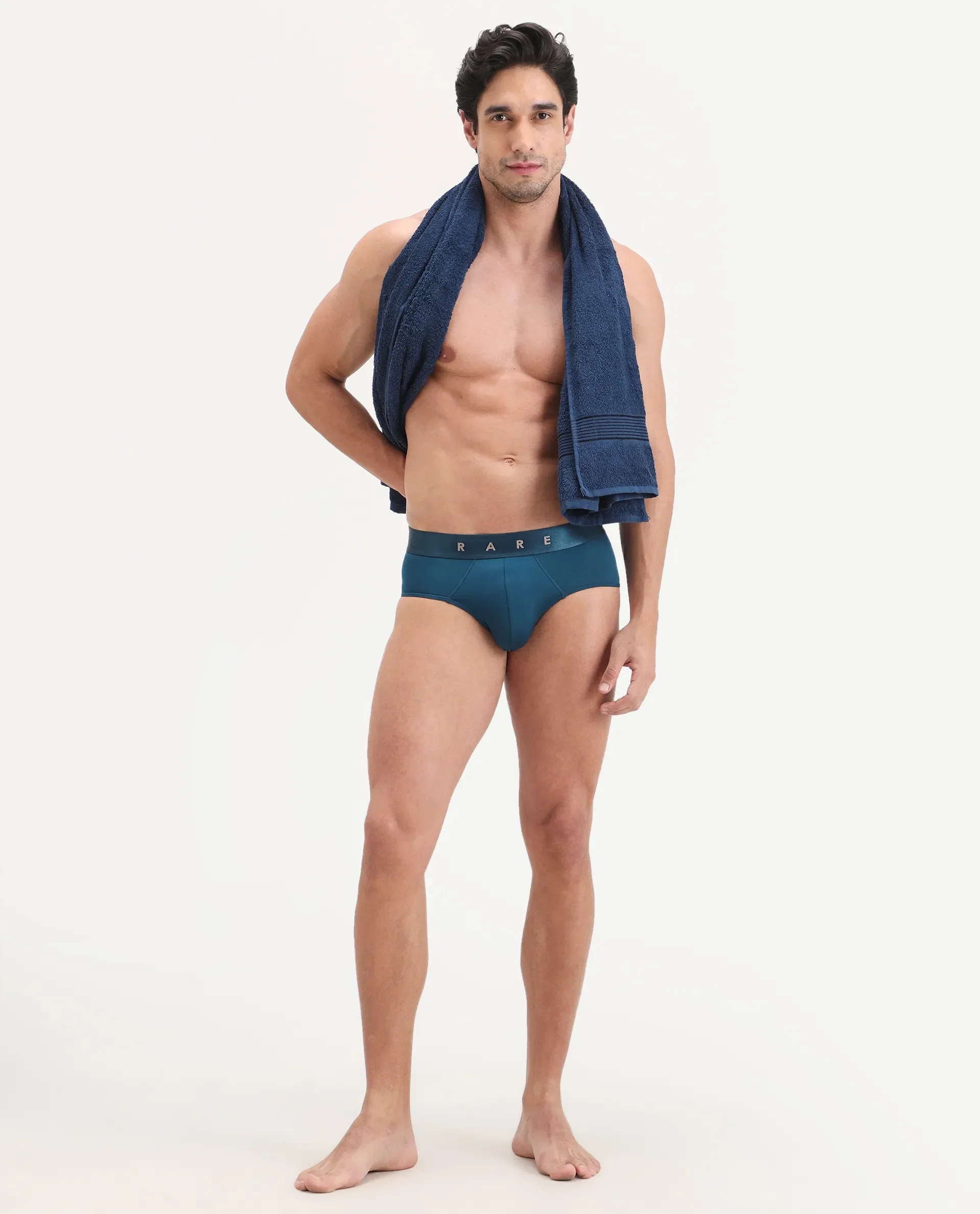 Rare Rabbit Men's Asit Petrol Soft Nylon Blend Stretch Briefs - Image 3