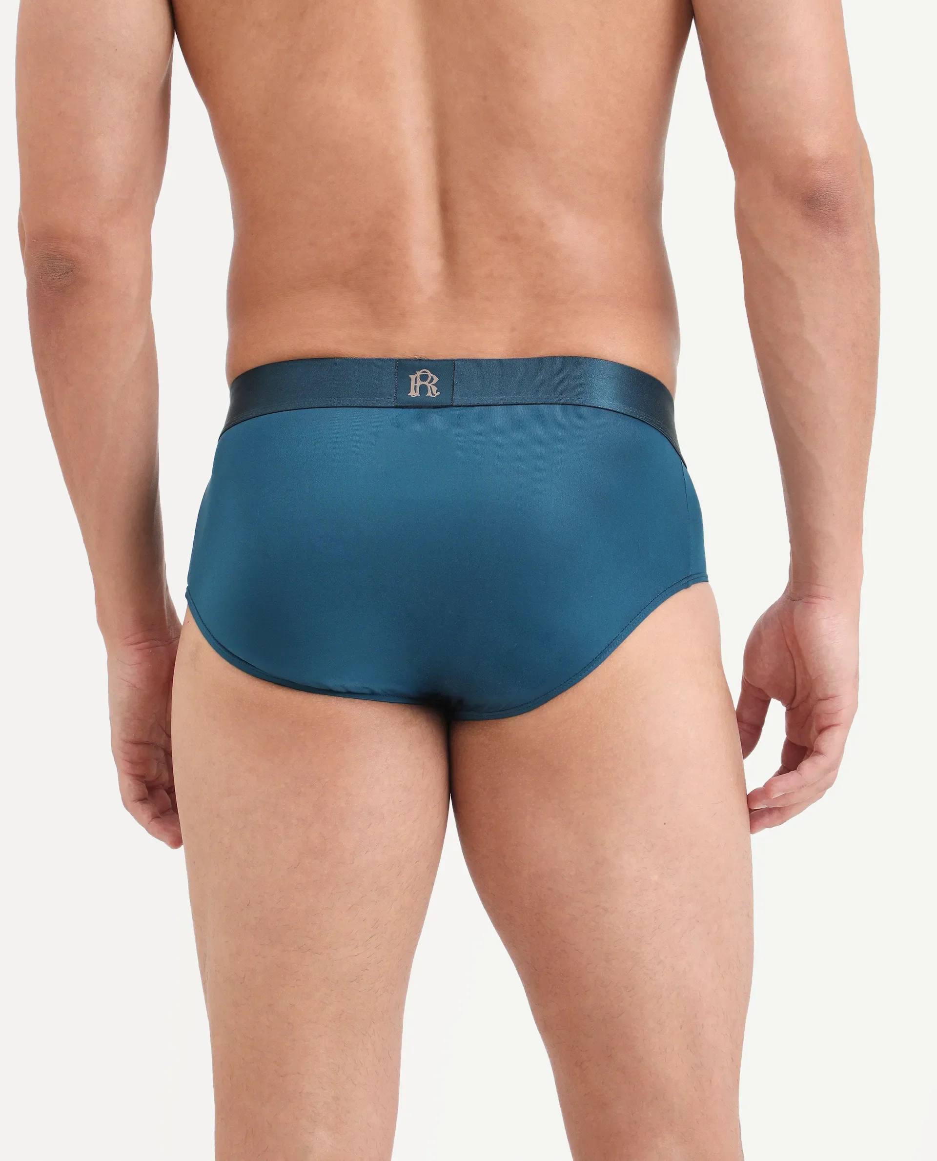 Rare Rabbit Men's Asit Petrol Soft Nylon Blend Stretch Briefs - Image 4