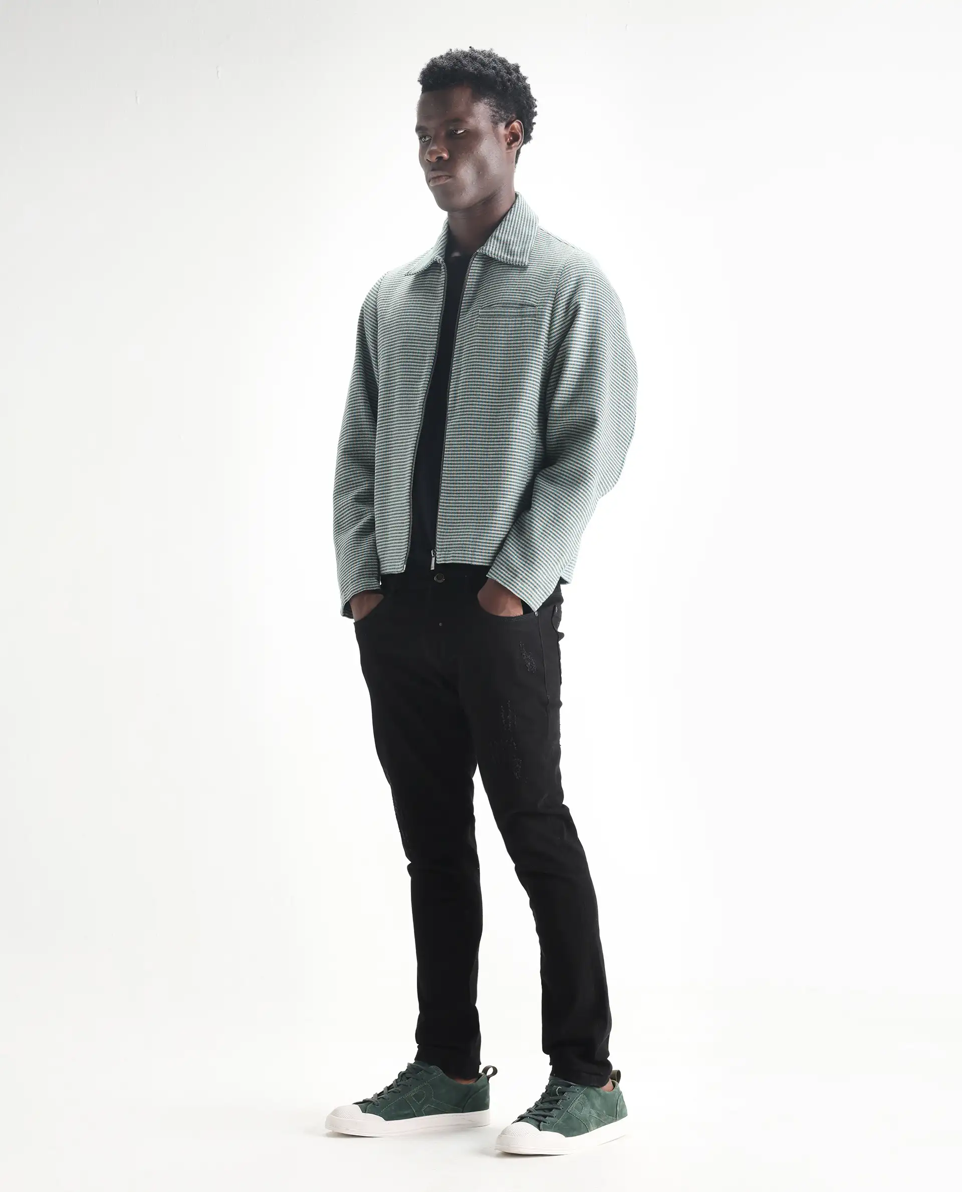 Rare Rabbit Men's Astro Black Cotton Blend Plain Hawk Slim Fit Jeans - Image 7