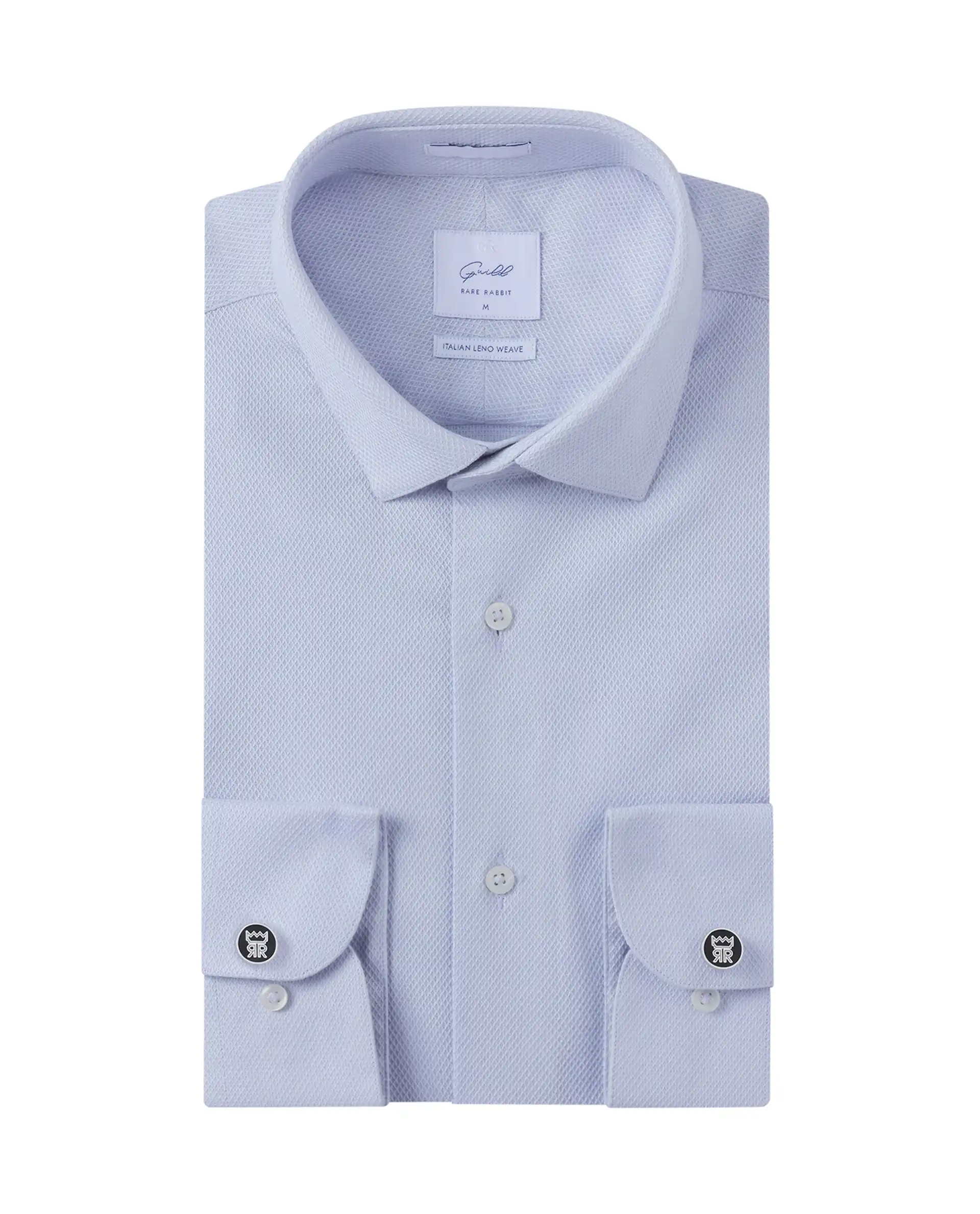 Rare Rabbit Men's Astron-1 Pastel Cotton Plain Regular Fit Full Sleeve Collared Shirt - Image 2