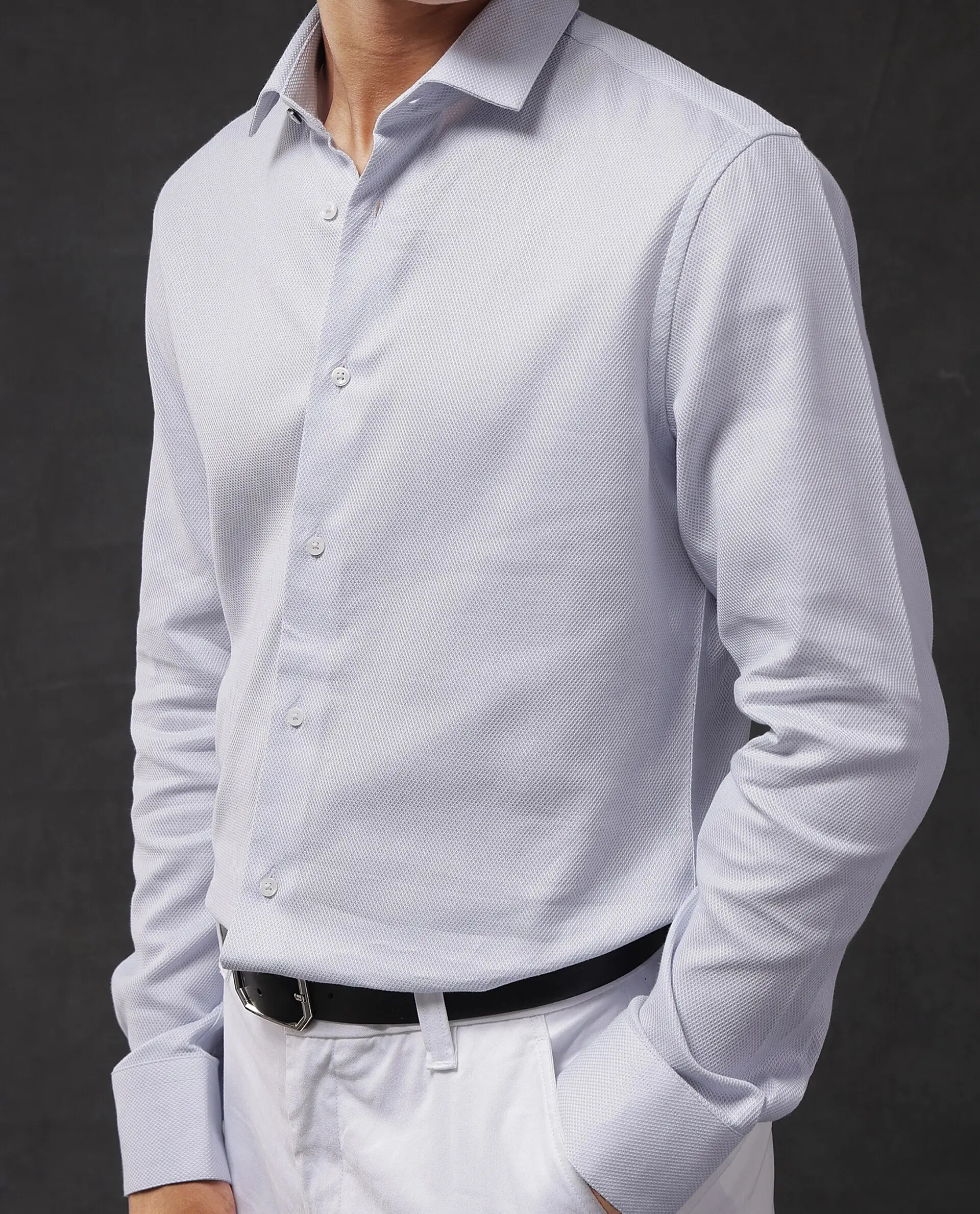Rare Rabbit Men's Astron-1 Pastel Cotton Plain Regular Fit Full Sleeve Collared Shirt - Image 8