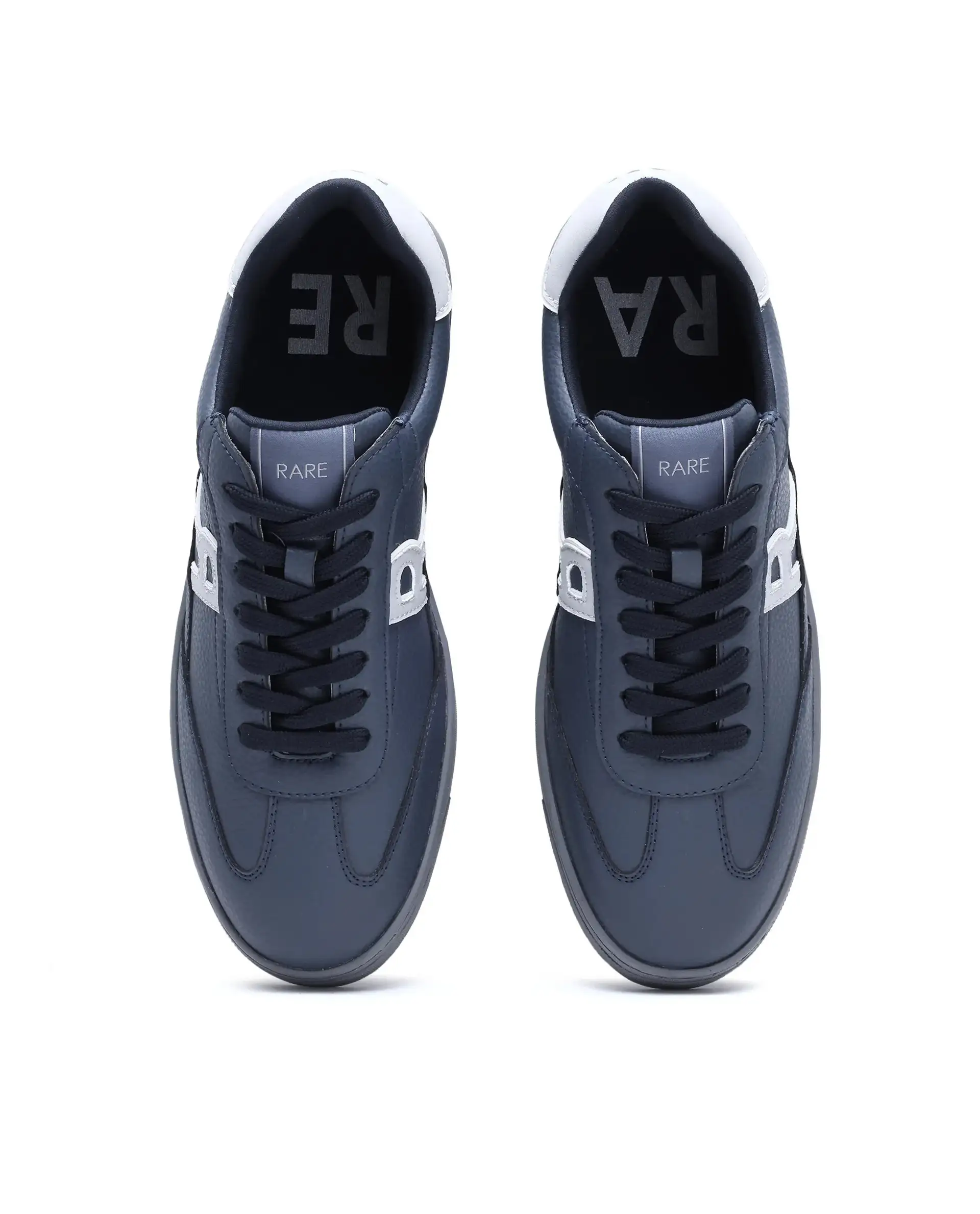 Rare Rabbit Men's Athens Dark Navy Micro Leather Sneaker - Image 2
