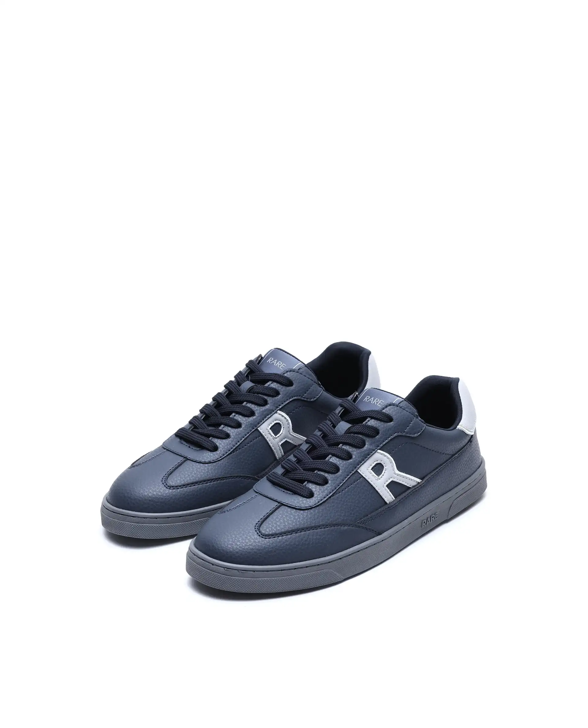 Rare Rabbit Men's Athens Dark Navy Micro Leather Sneaker - Image 3