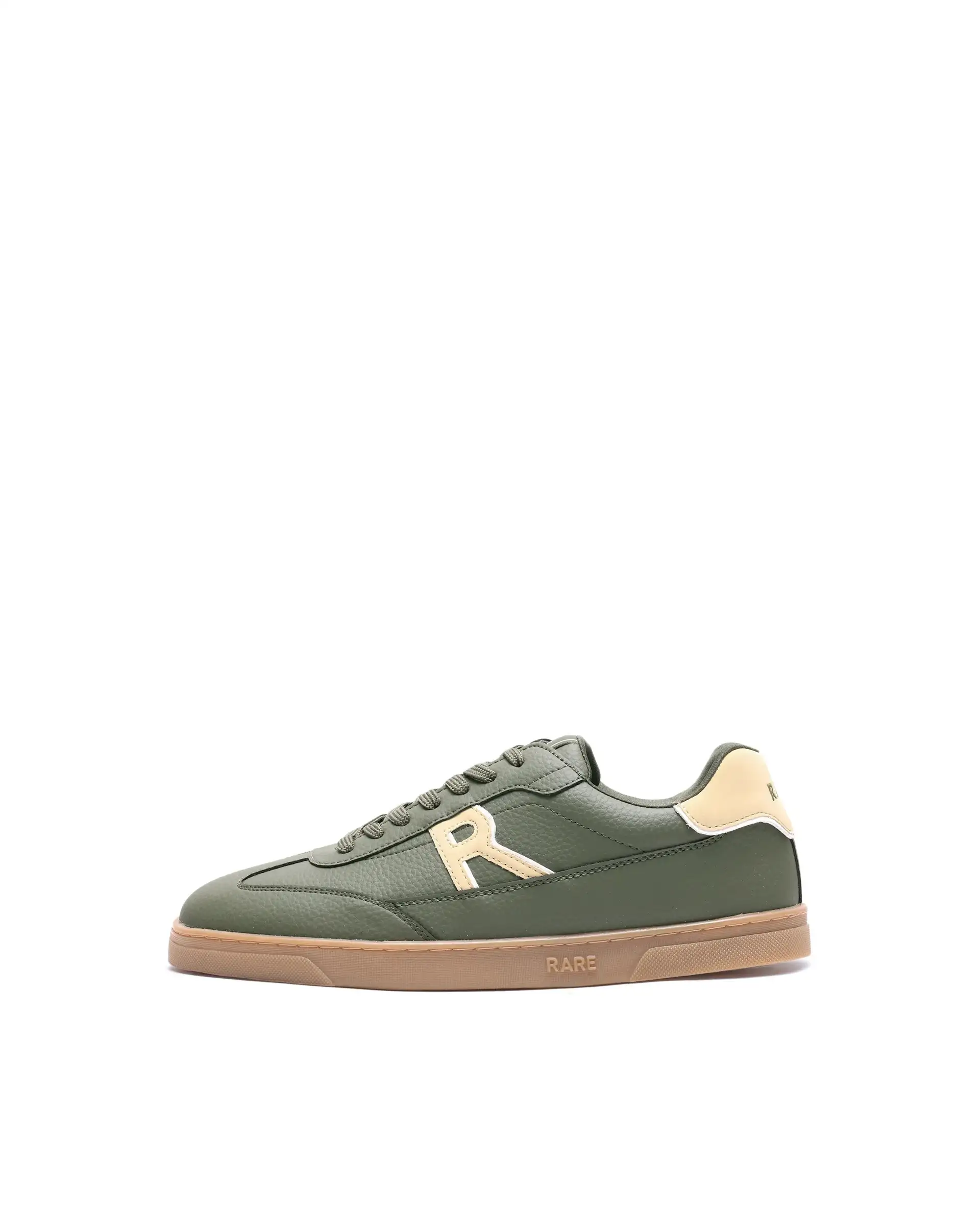 Rare Rabbit Men's Athens Dark Olive Micro Leather Sneaker - Image 8
