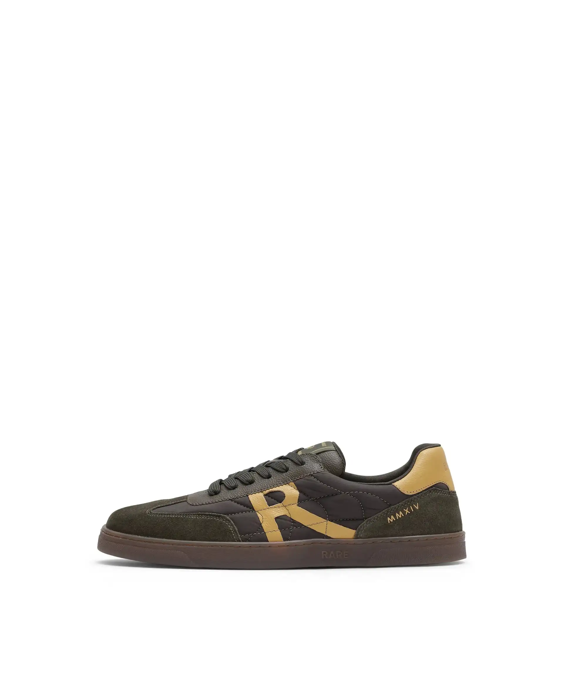 Rare Rabbit Men Atlas Olive Genuine Suede And Parachute Dual Tone Lace-Up Sneaker Shoes - Image 10