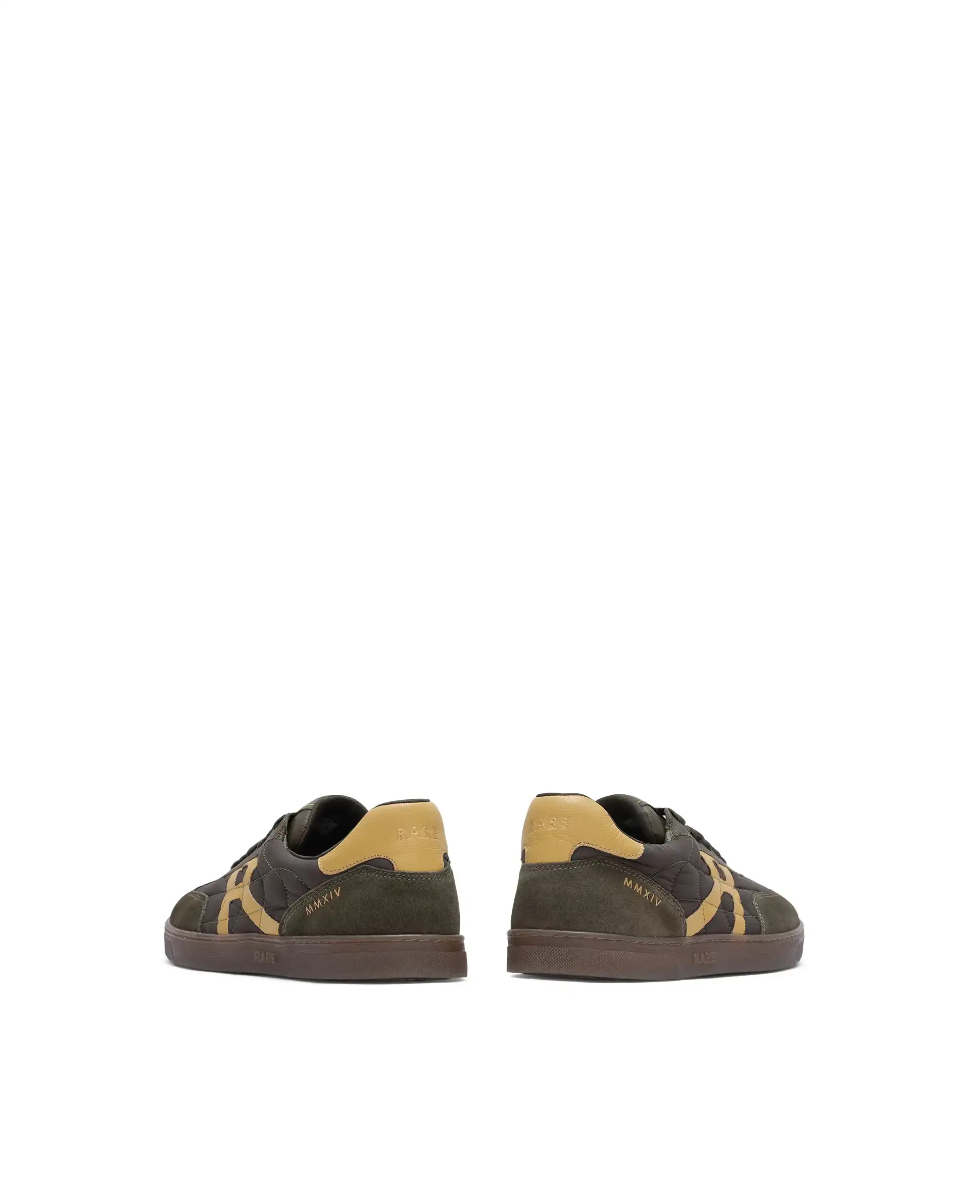 Rare Rabbit Men Atlas Olive Genuine Suede And Parachute Dual Tone Lace-Up Sneaker Shoes - Image 8