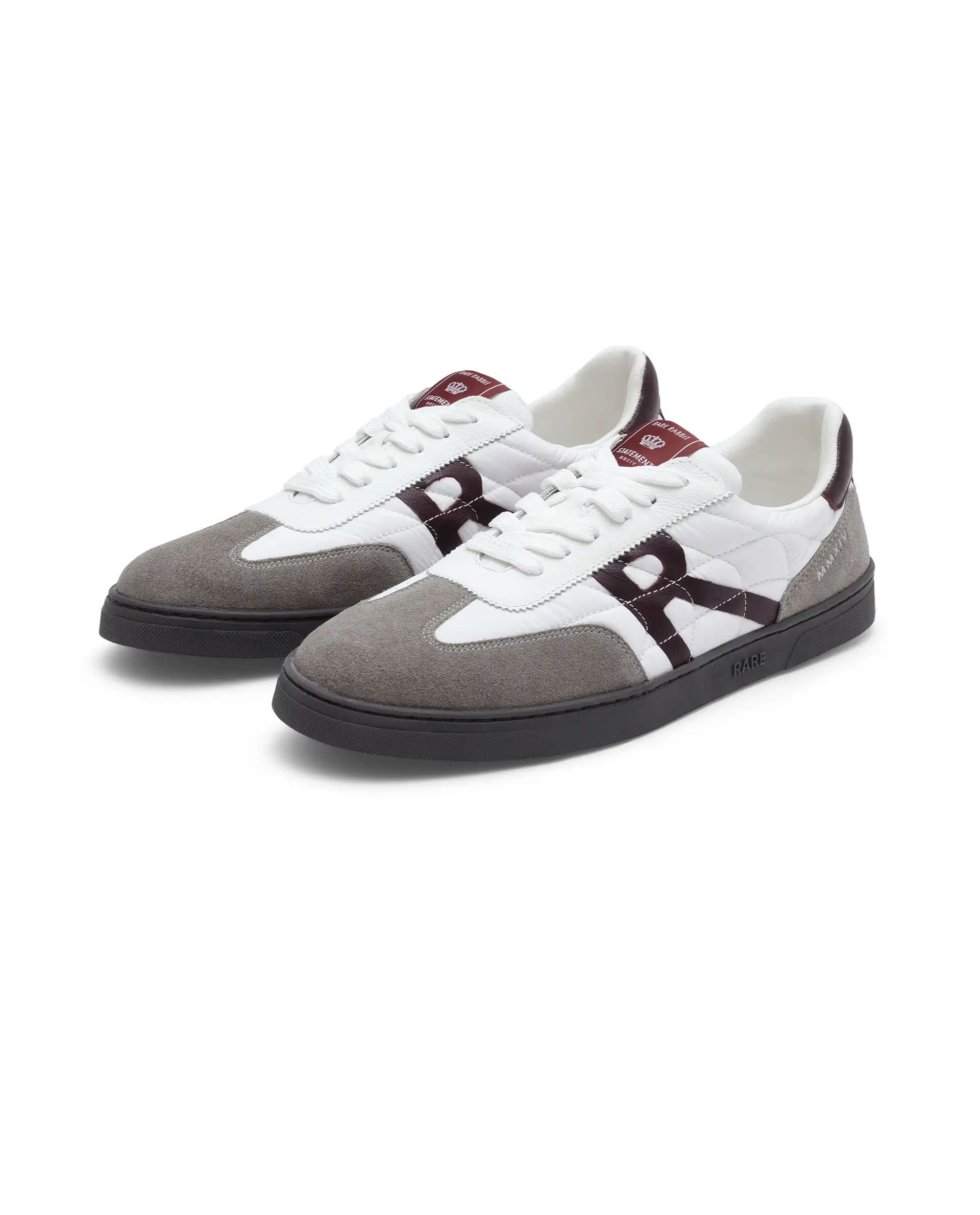 Rare Rabbit Men Atlas White Genuine Suede And Parachute Dual Tone Lace-Up Sneaker Shoes - Image 3