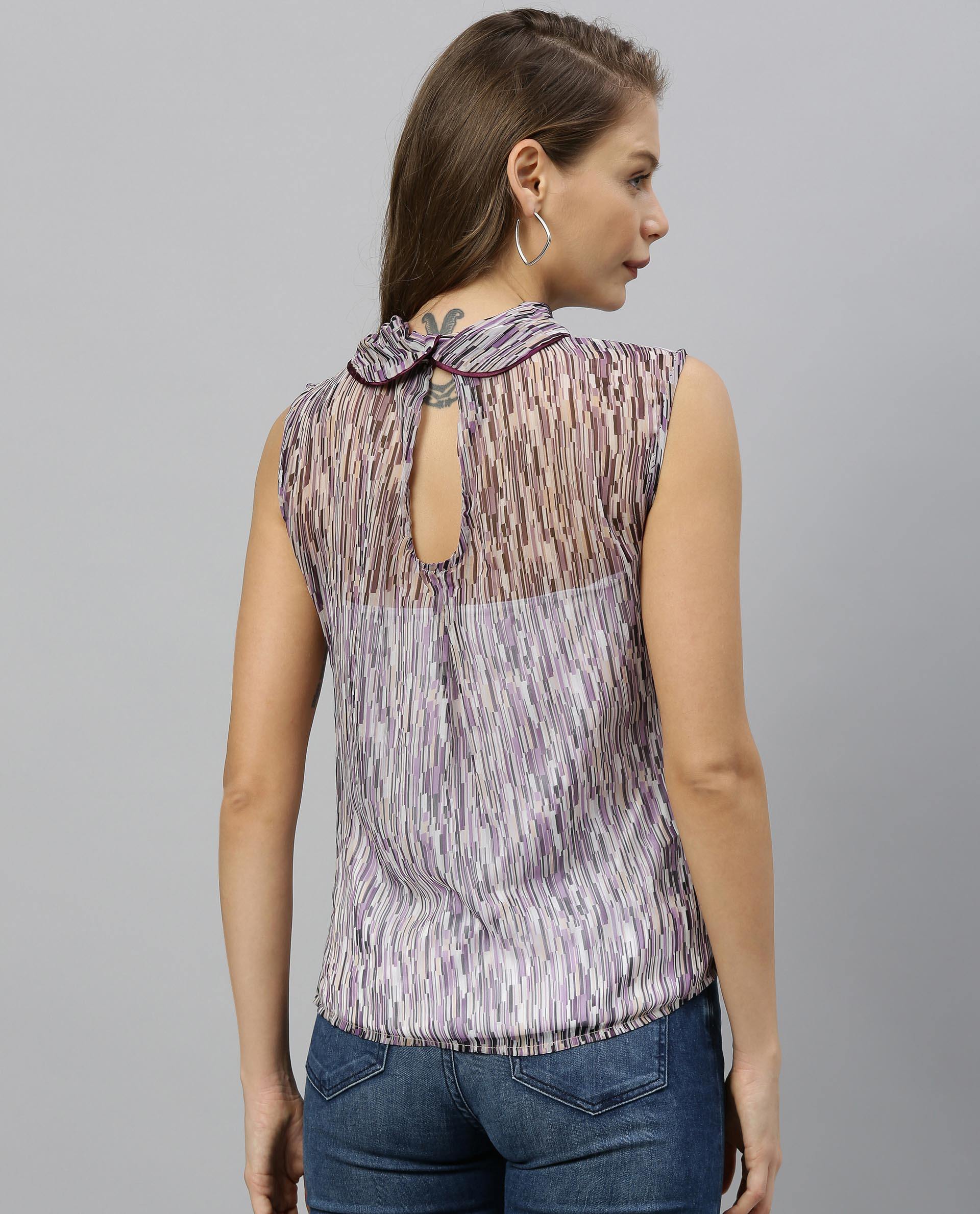 Rareism Women Aura Multi Top Sleeveless - Image 6