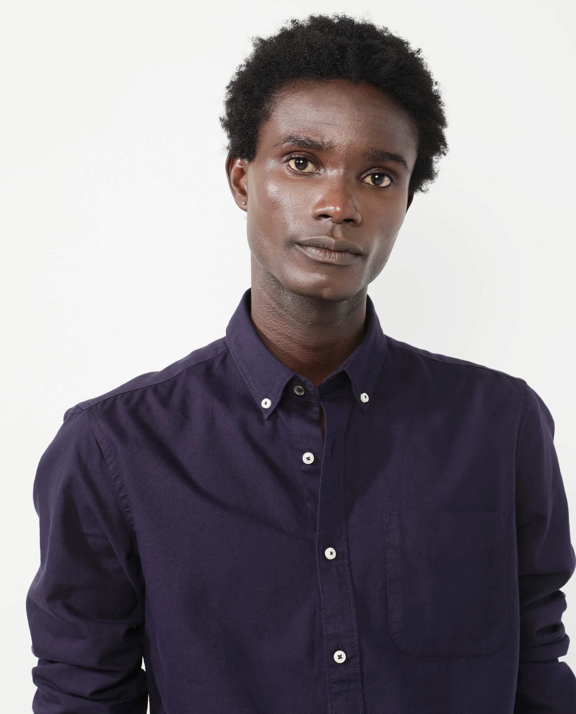 Rare Rabbit Men's Auxfo Dark Purple Cotton Plain Regular Fit Full Sleeve Button-Down Collar Shirt - Image 4