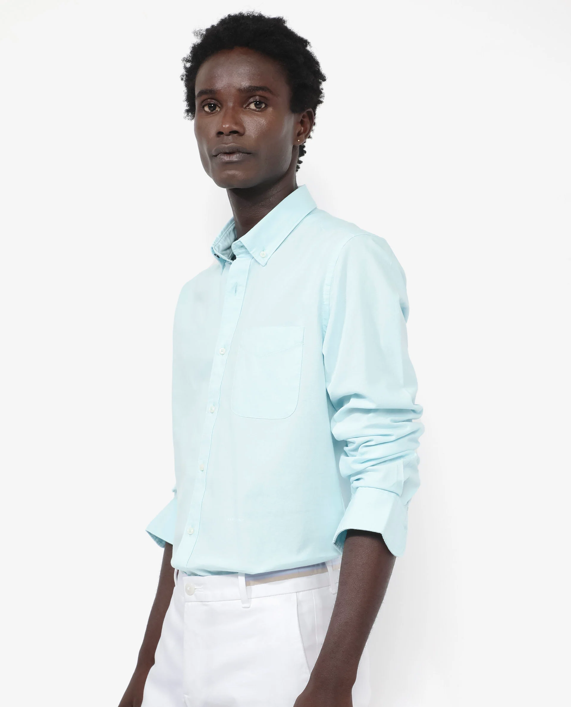 Rare Rabbit Men's Auxfo Turq Cotton Plain Regular Fit Full Sleeve Collared Shirt - Image 7