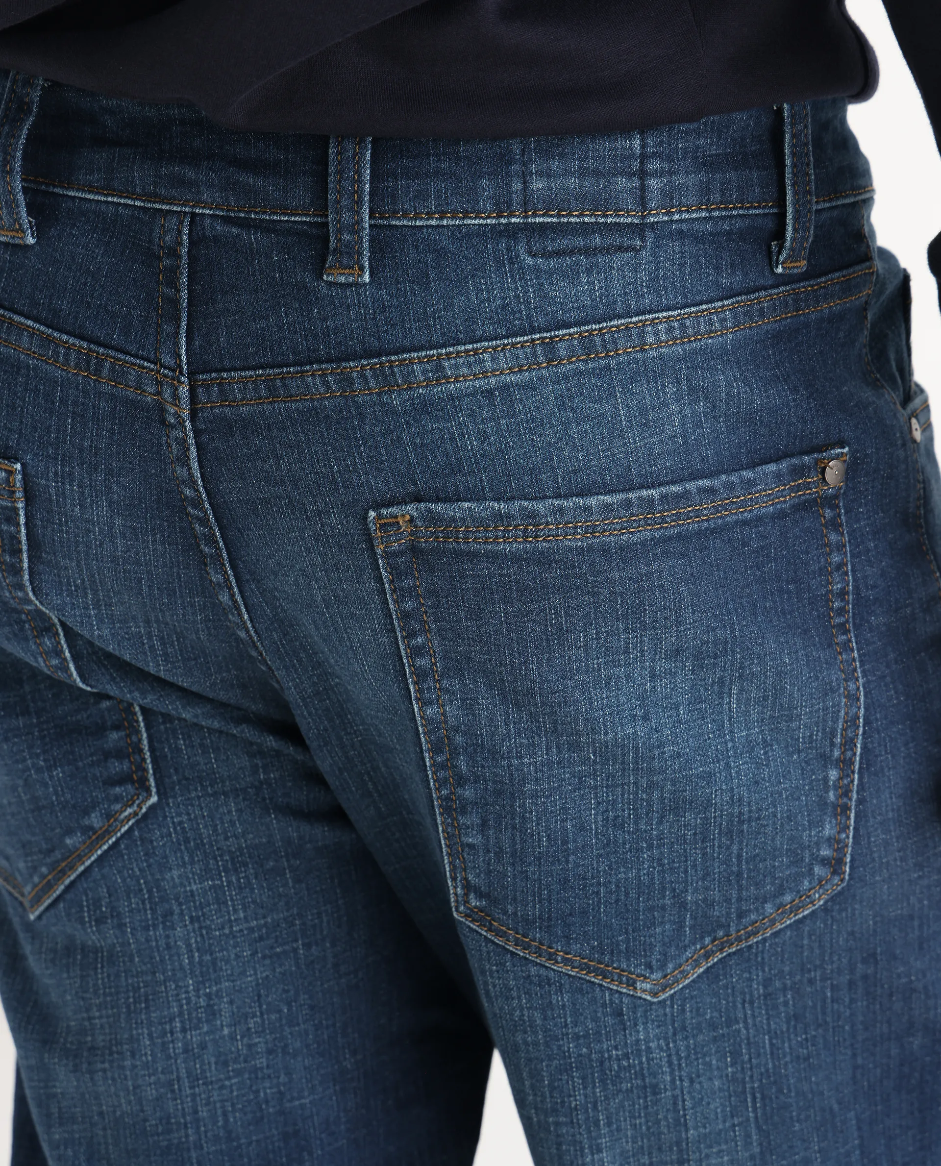 Rare Rabbit Men's Axel Blue Cotton Blend Plain Morris Regular Fit Jeans - Image 3