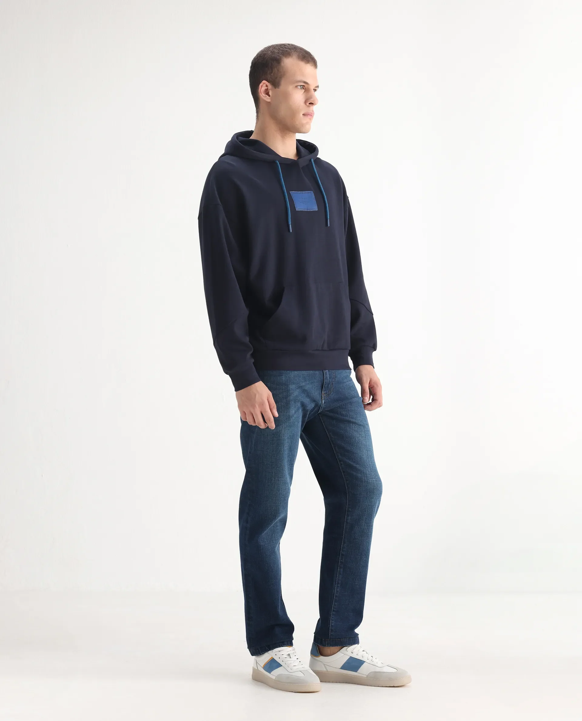 Rare Rabbit Men's Axel Blue Cotton Blend Plain Morris Regular Fit Jeans - Image 7