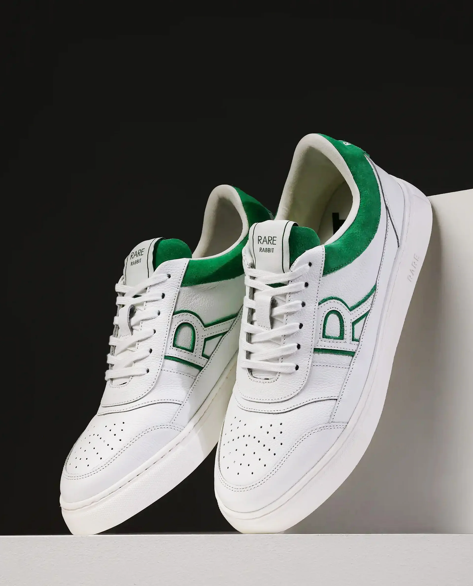 Rare Rabbit Men Axiom Green Premium Suede Genuine Leather Dualtone Lace-Up Shoes - Image 2
