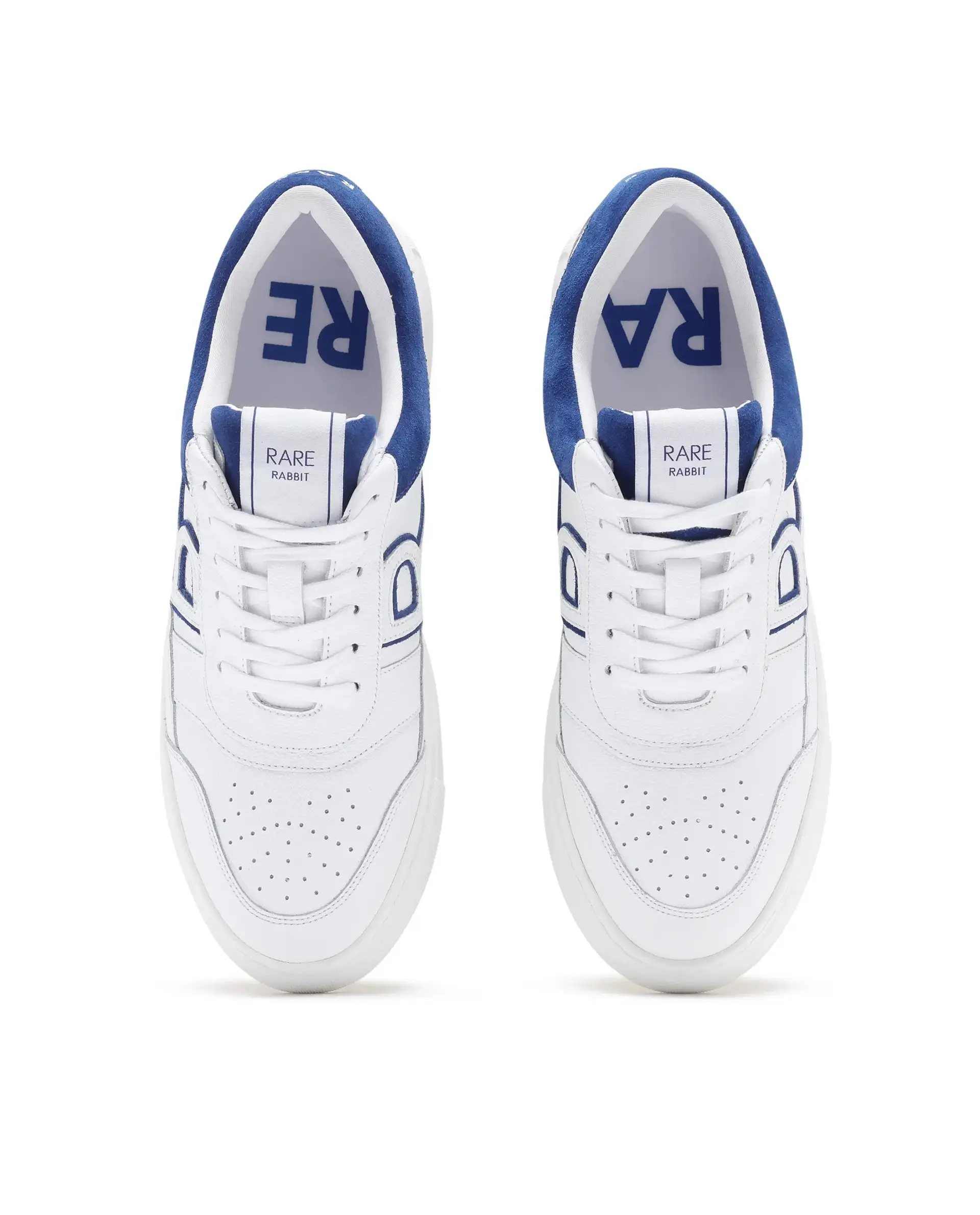Rare Rabbit Men Axiom White Premium Suede Genuine Leather Dualtone Lace-Up Shoes - Image 5