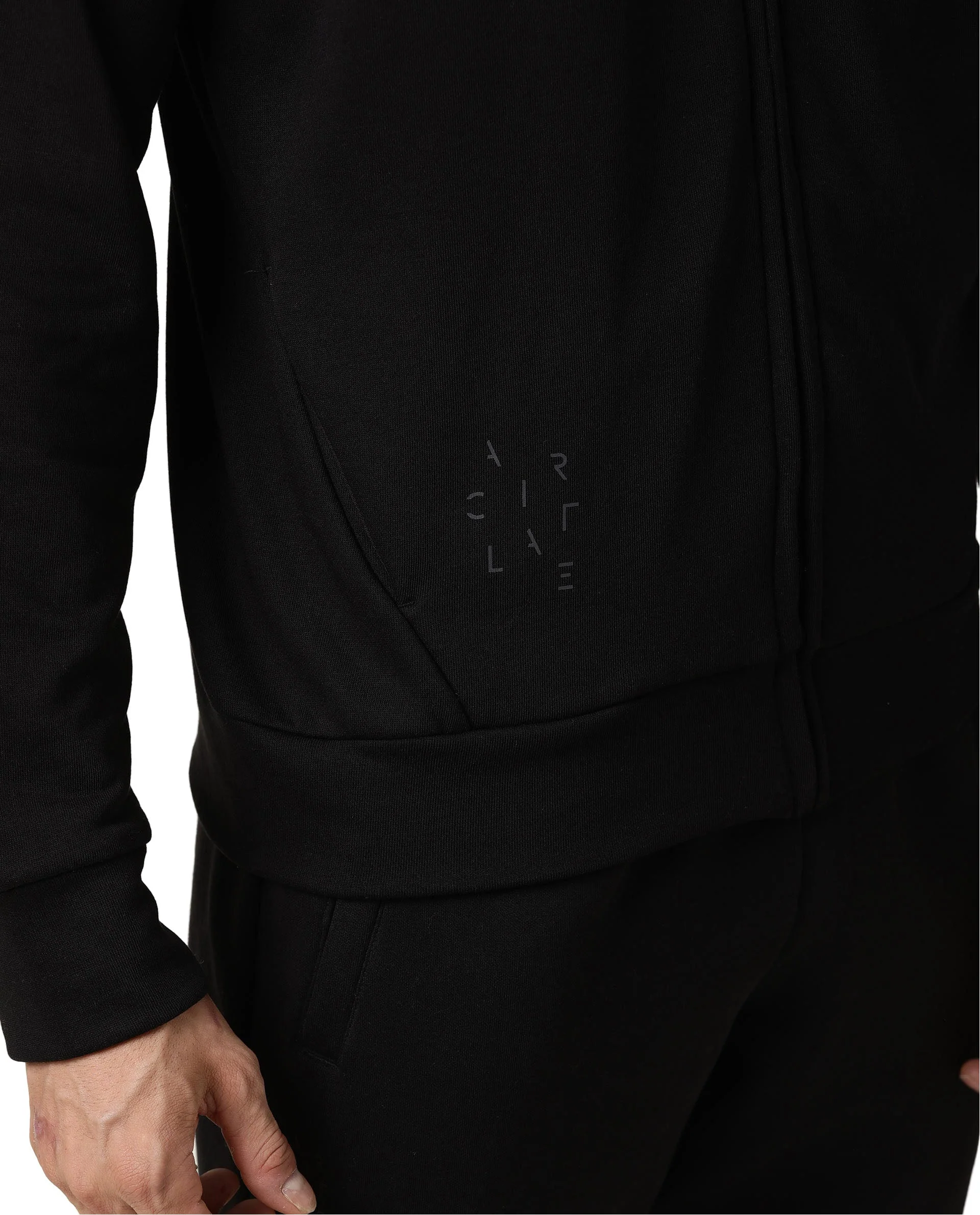 Rare Rabbit Articale Men's Azil Double Black High Neck Zip-Up Jacket - Image 4
