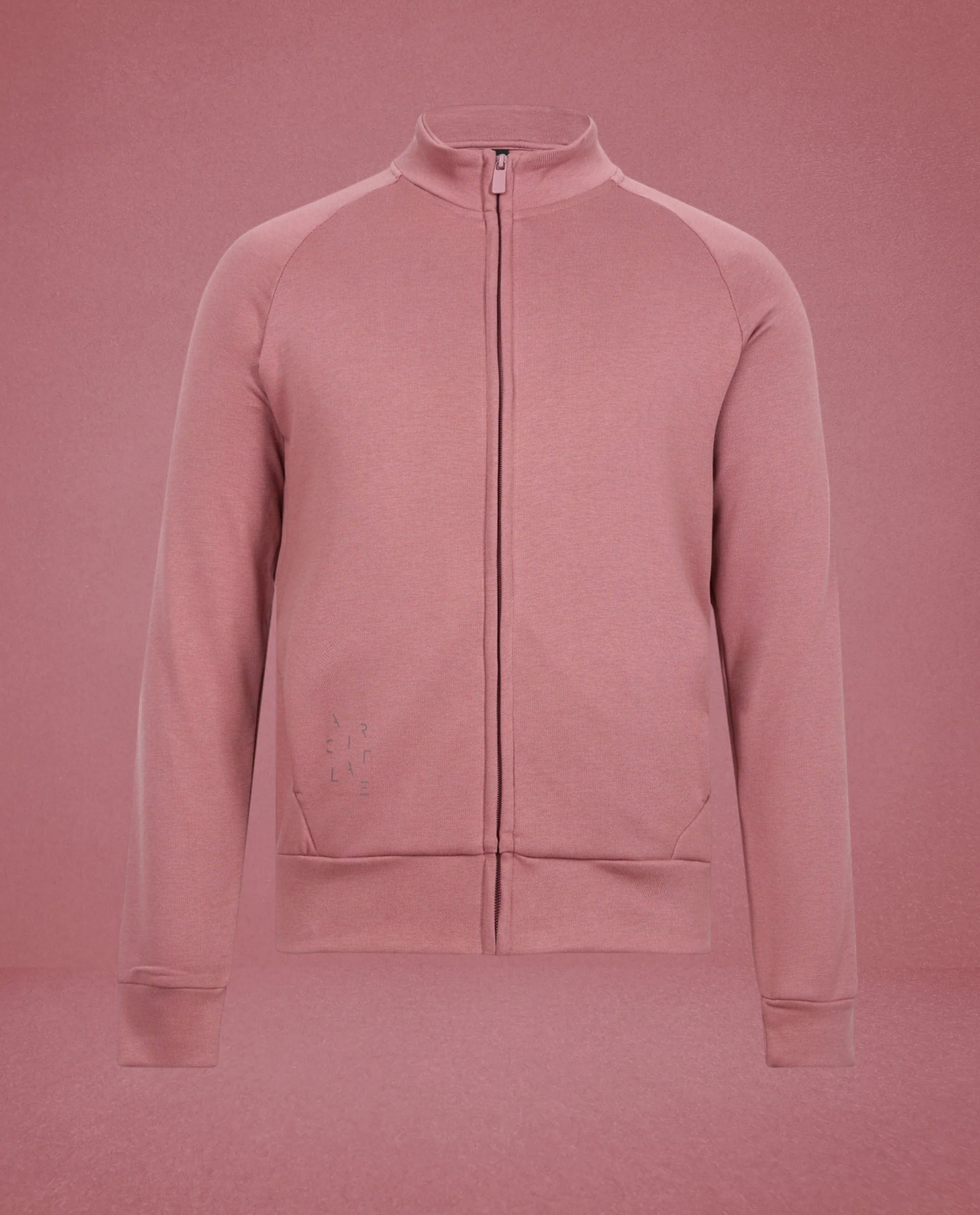 Rare Rabbit Articale Men's Azil Clay Pink High Neck Zip-Up Jacket - Image 6