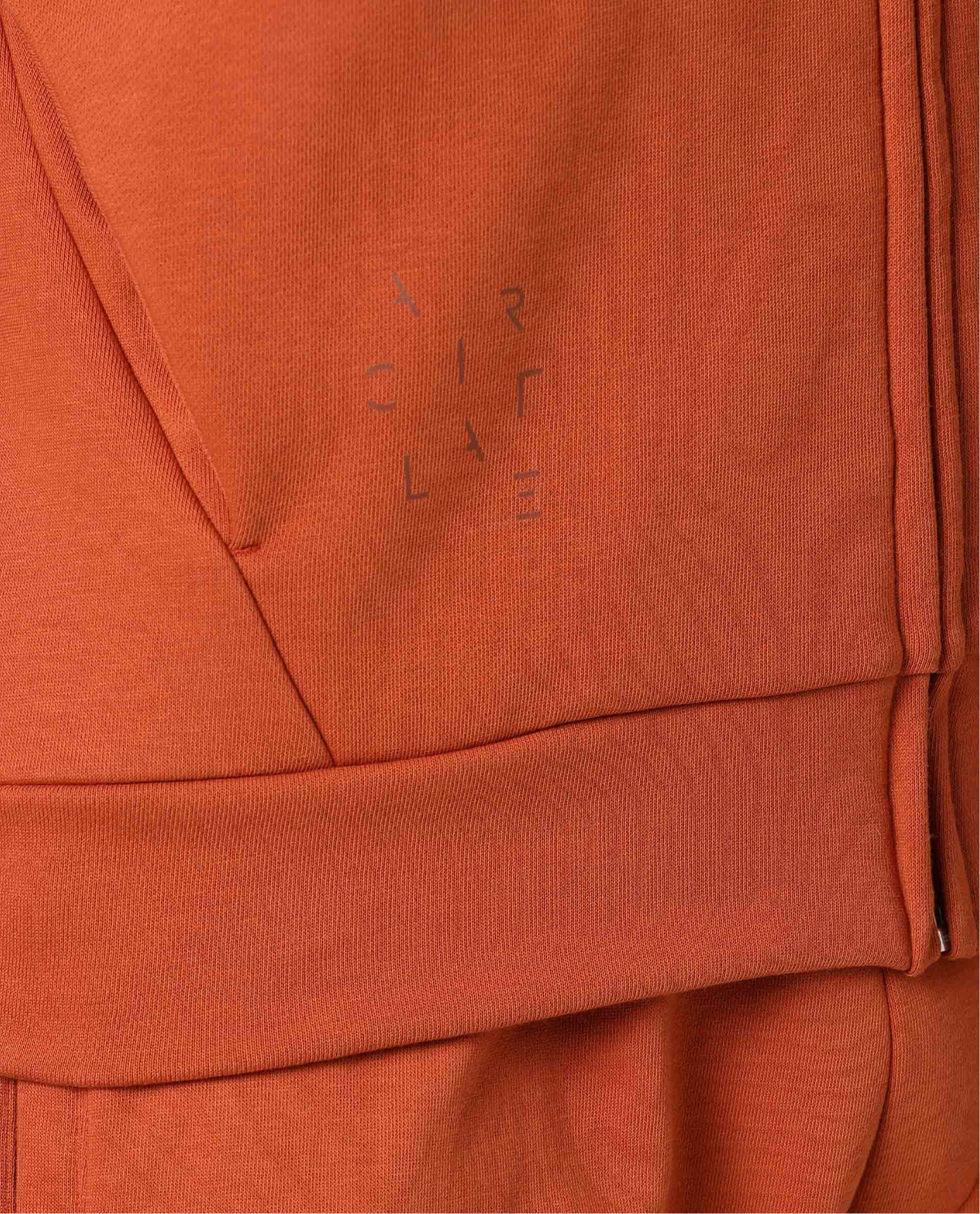 Rare Rabbit Articale Men's Azil Tangy Orange High Neck Zip-Up Jacket - Image 3