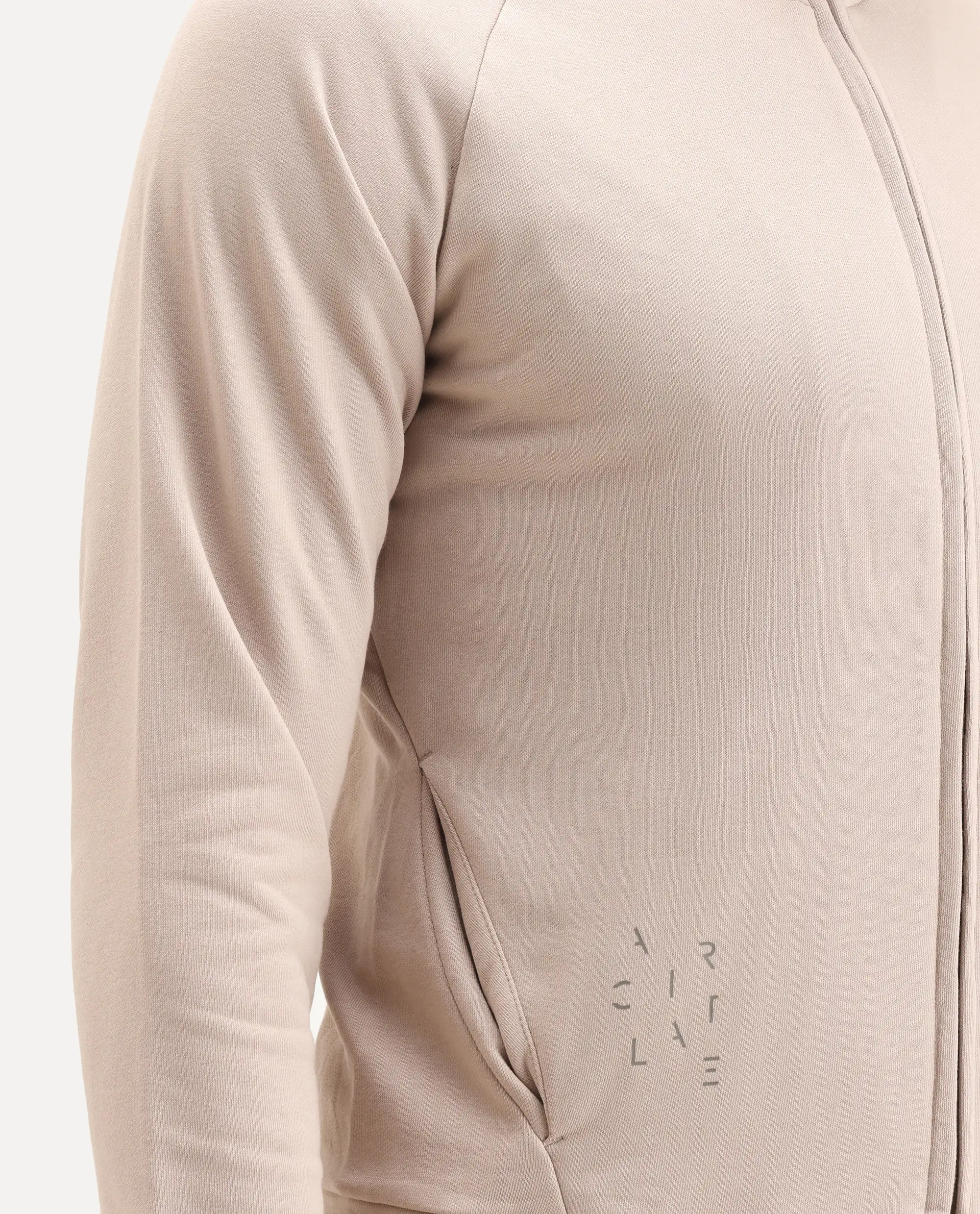 Rare Rabbit Articale Men's Azil Sand Beige High Neck Zip-Up Jacket - Image 5