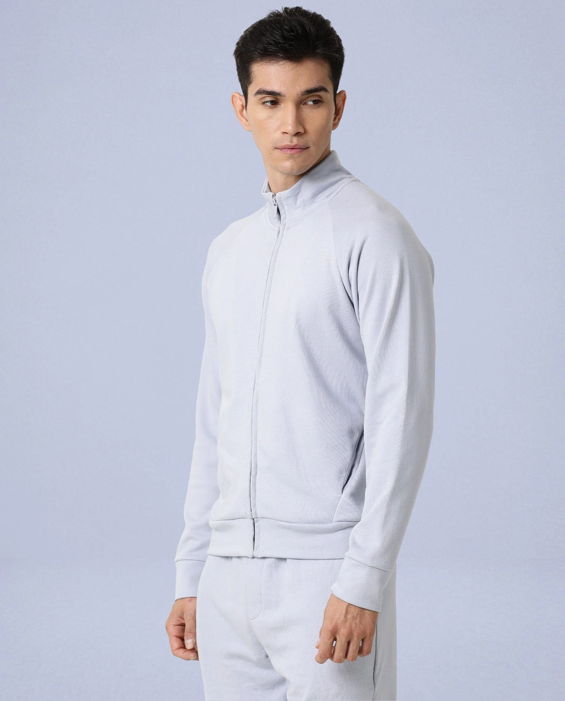 Rare Rabbit Articale Men's Azil Blue High Neck Zip-Up Jacket - Image 2