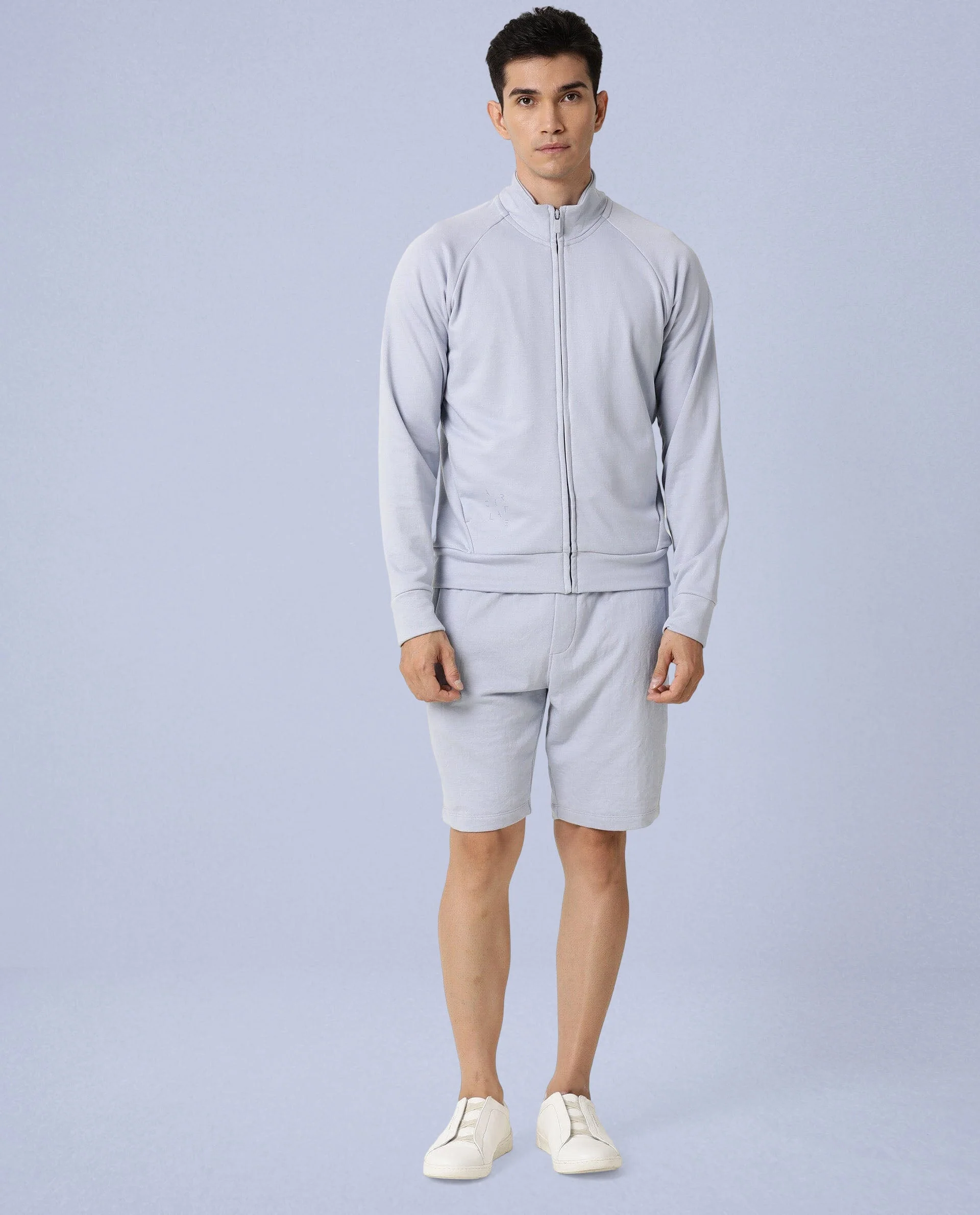Rare Rabbit Articale Men's Azil Blue High Neck Zip-Up Jacket - Image 3