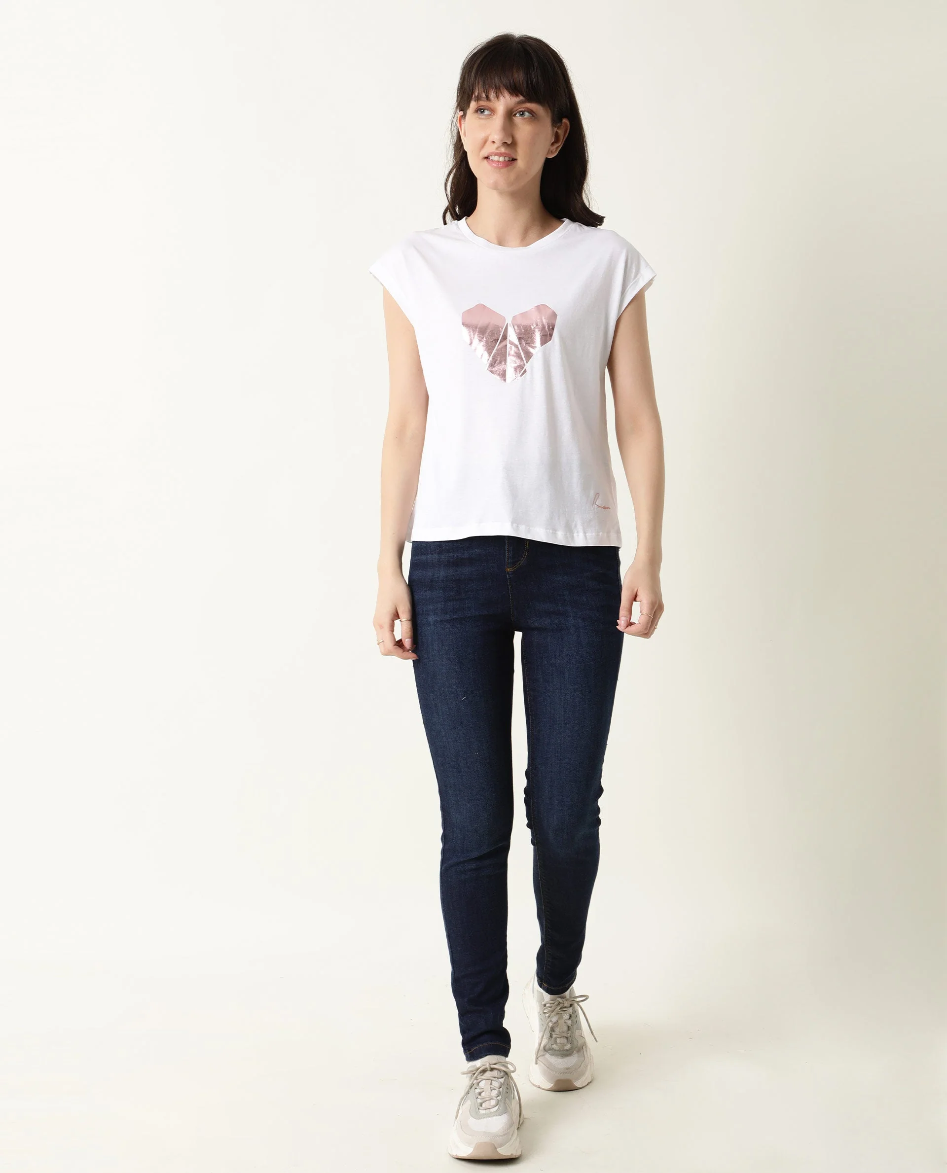 Rareism Womens Baga White T-Shirt Cotton Fabric Crew Neck Short Sleeve - Image 2