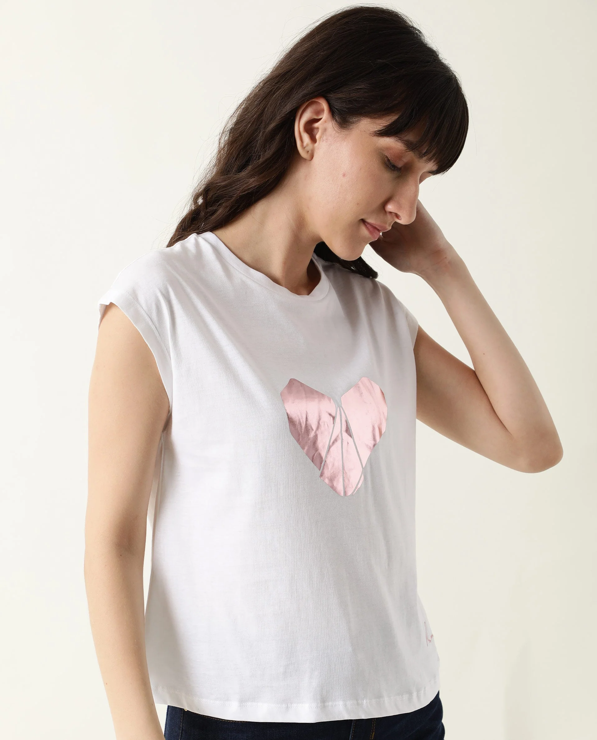 Rareism Womens Baga White T-Shirt Cotton Fabric Crew Neck Short Sleeve - Image 4