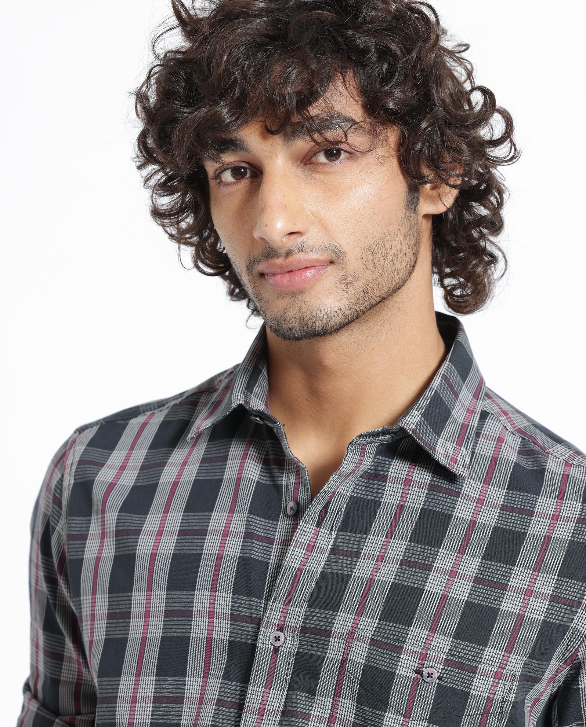 Rare Rabbit Men's Bale Black Cotton Checked Print Regular Fit Full Sleeve Collared Shirt - Image 3