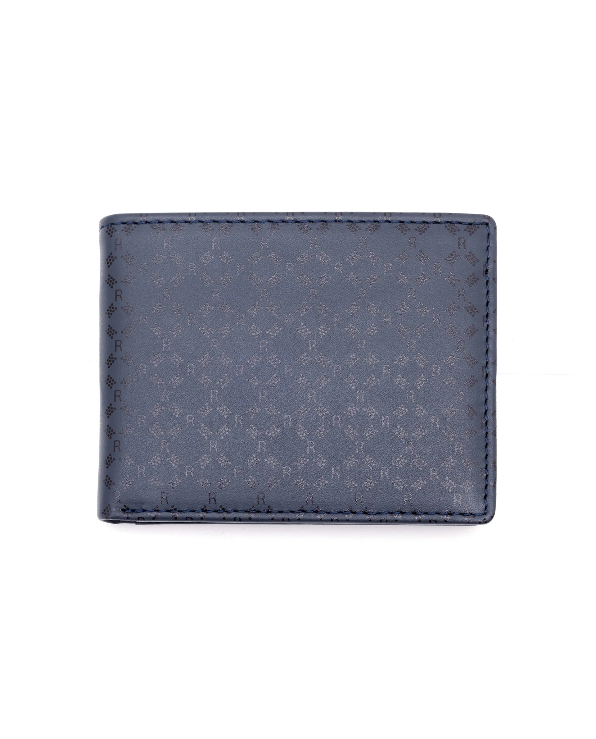 Rare Rabbit Men's Bamb Blue Bi-Fold Slim Rfid Embossed Wallet