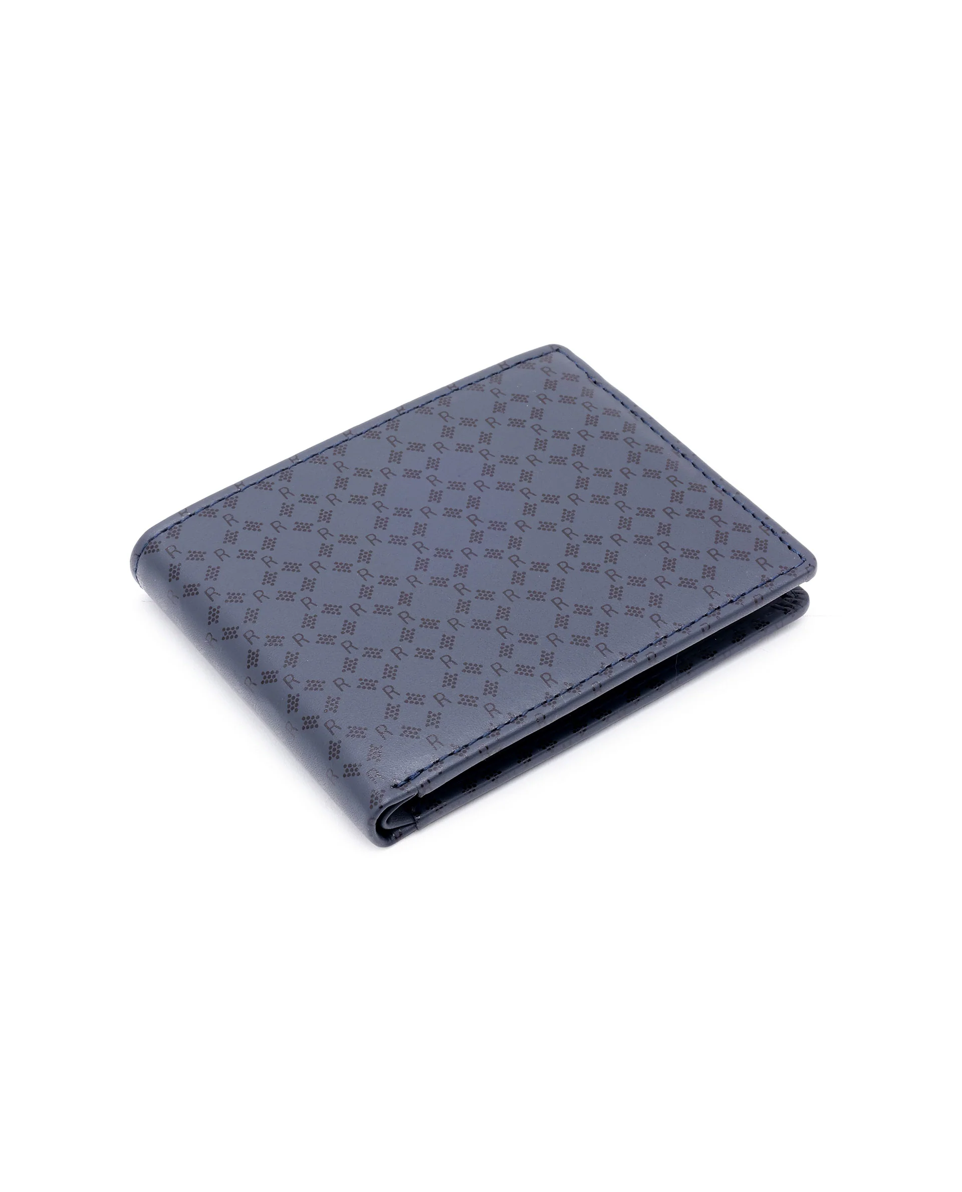 Rare Rabbit Men's Bamb Blue Bi-Fold Slim Rfid Embossed Wallet - Image 3