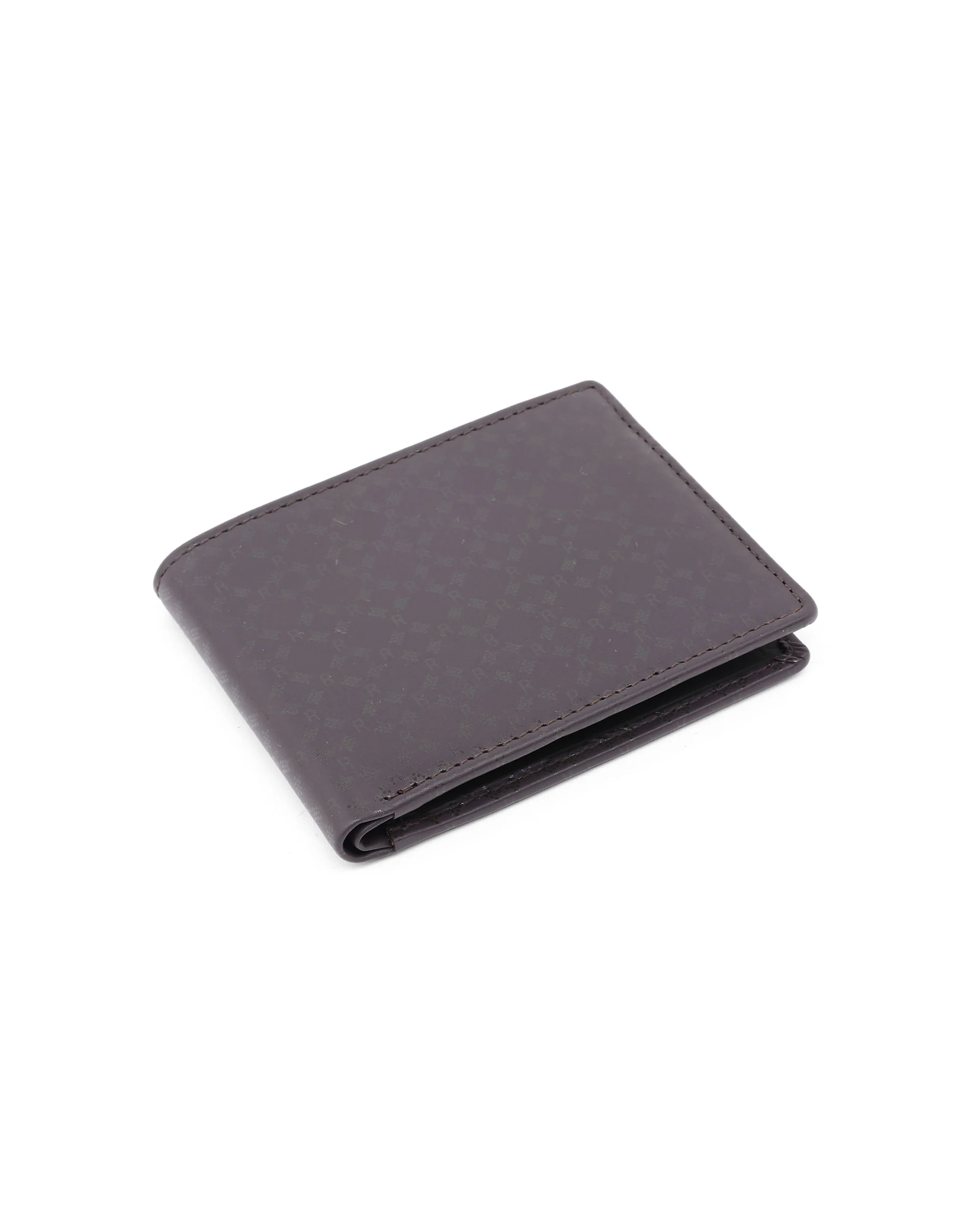Rare Rabbit Men's Bamb Brown Bi-Fold Slim Rfid Embossed Wallet - Image 5