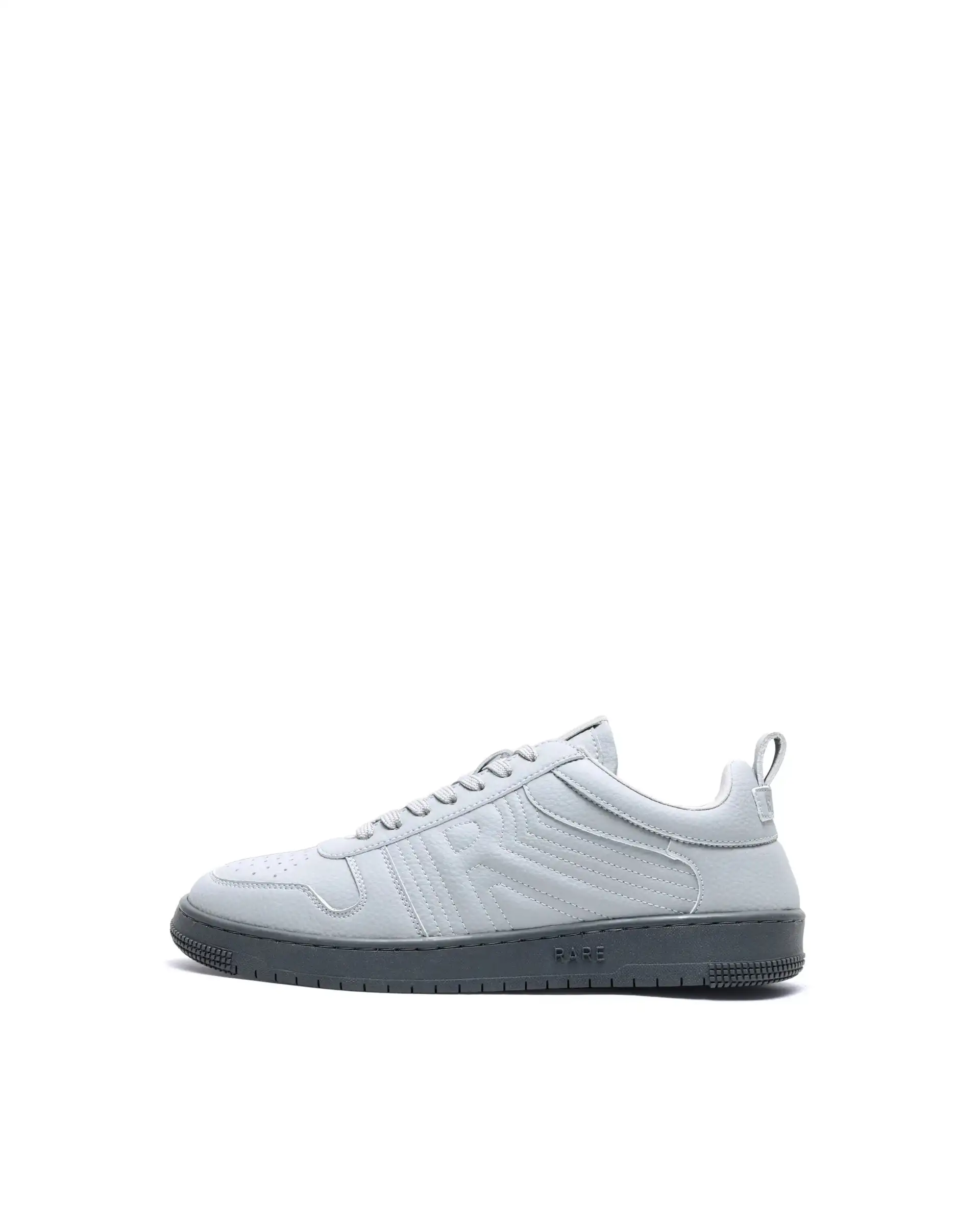 Rare Rabbit Men's Bane Grey Micro Leather Sneaker