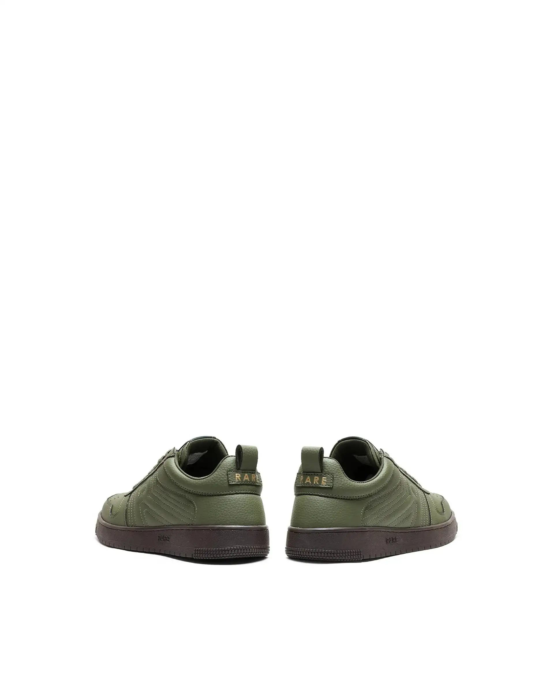 Rare Rabbit Men's Bane Olive Micro Leather Sneaker - Image 6