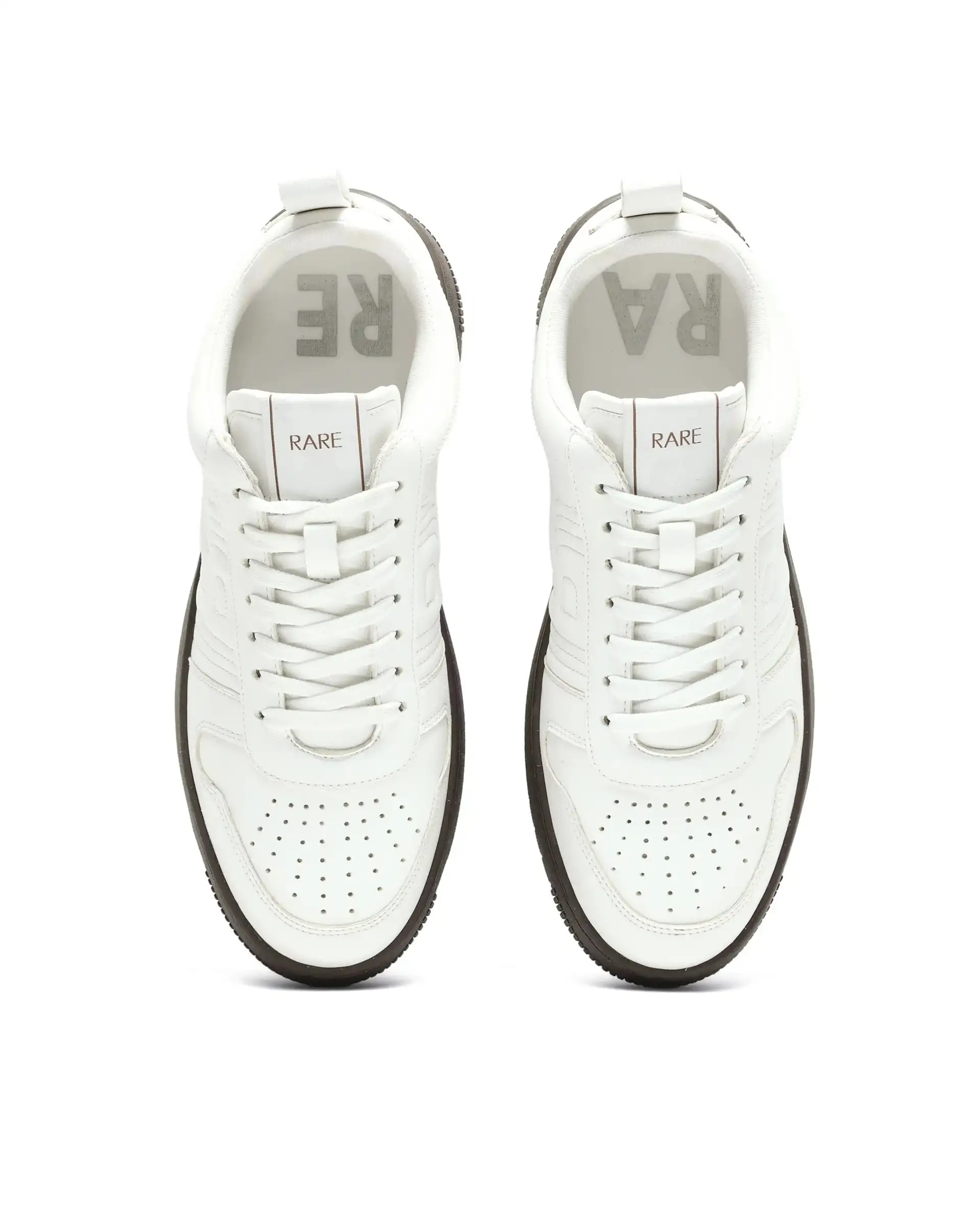 Rare Rabbit Men's Bane White Micro Leather Sneaker - Image 4