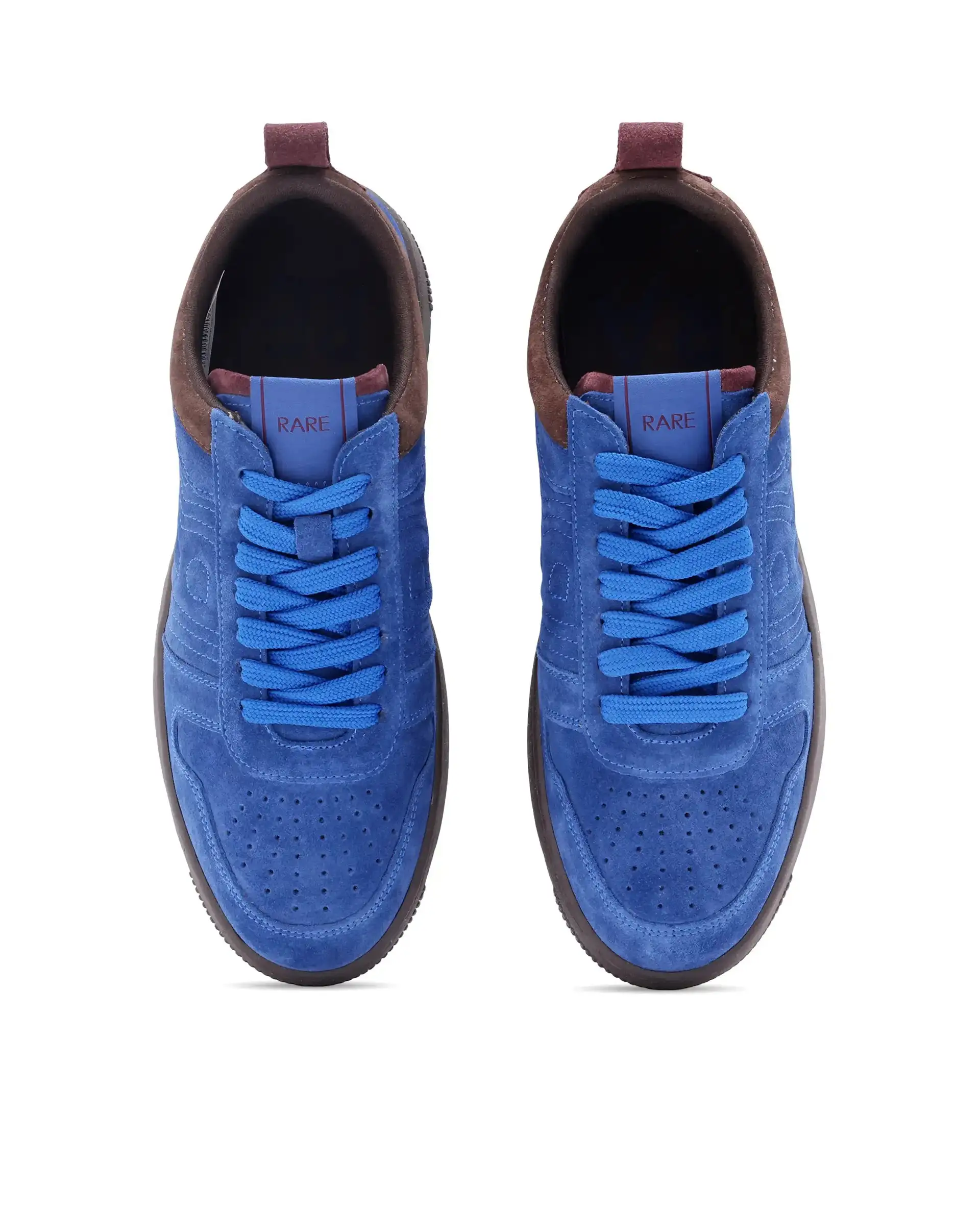 Rare Rabbit Men's Banes Blue Genuine Suede Leather Low-Top Lace Up Sneaker Shoes - Image 8