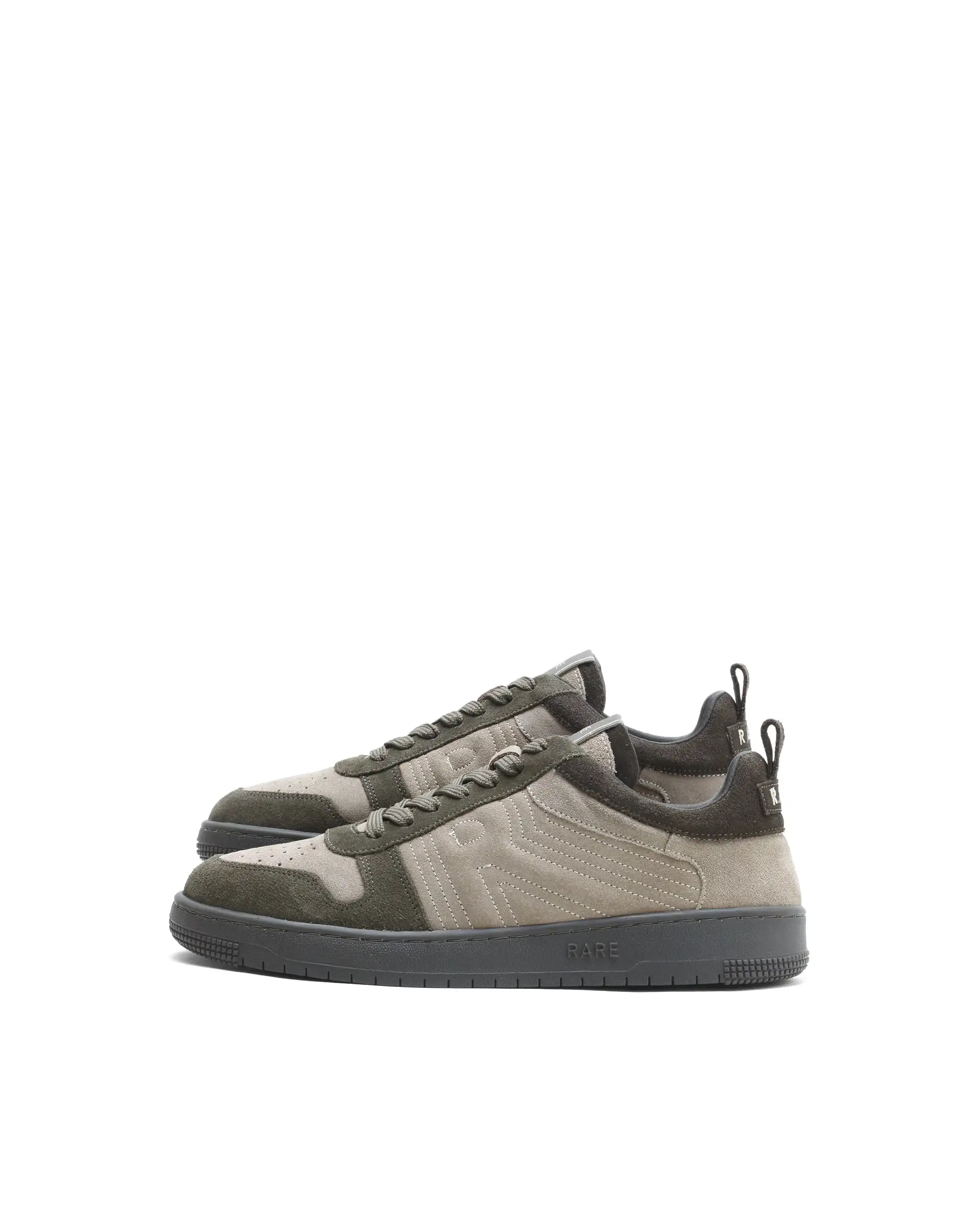 Rarez Men's Banes Primary Olive Genuine Suede Leather Low-Top Lace Up Sneaker Shoes - Image 6