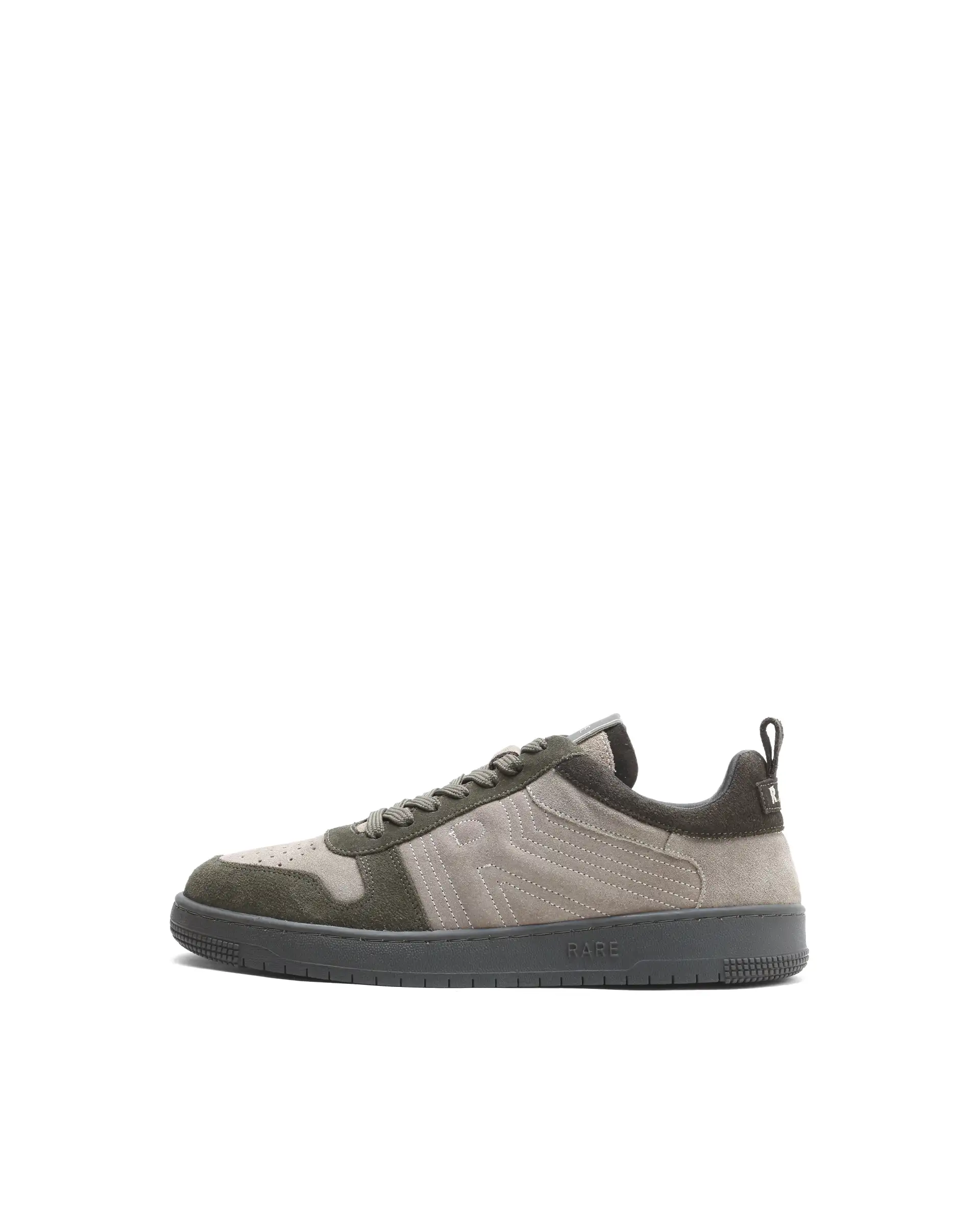 Rarez Men's Banes Primary Olive Genuine Suede Leather Low-Top Lace Up Sneaker Shoes - Image 8