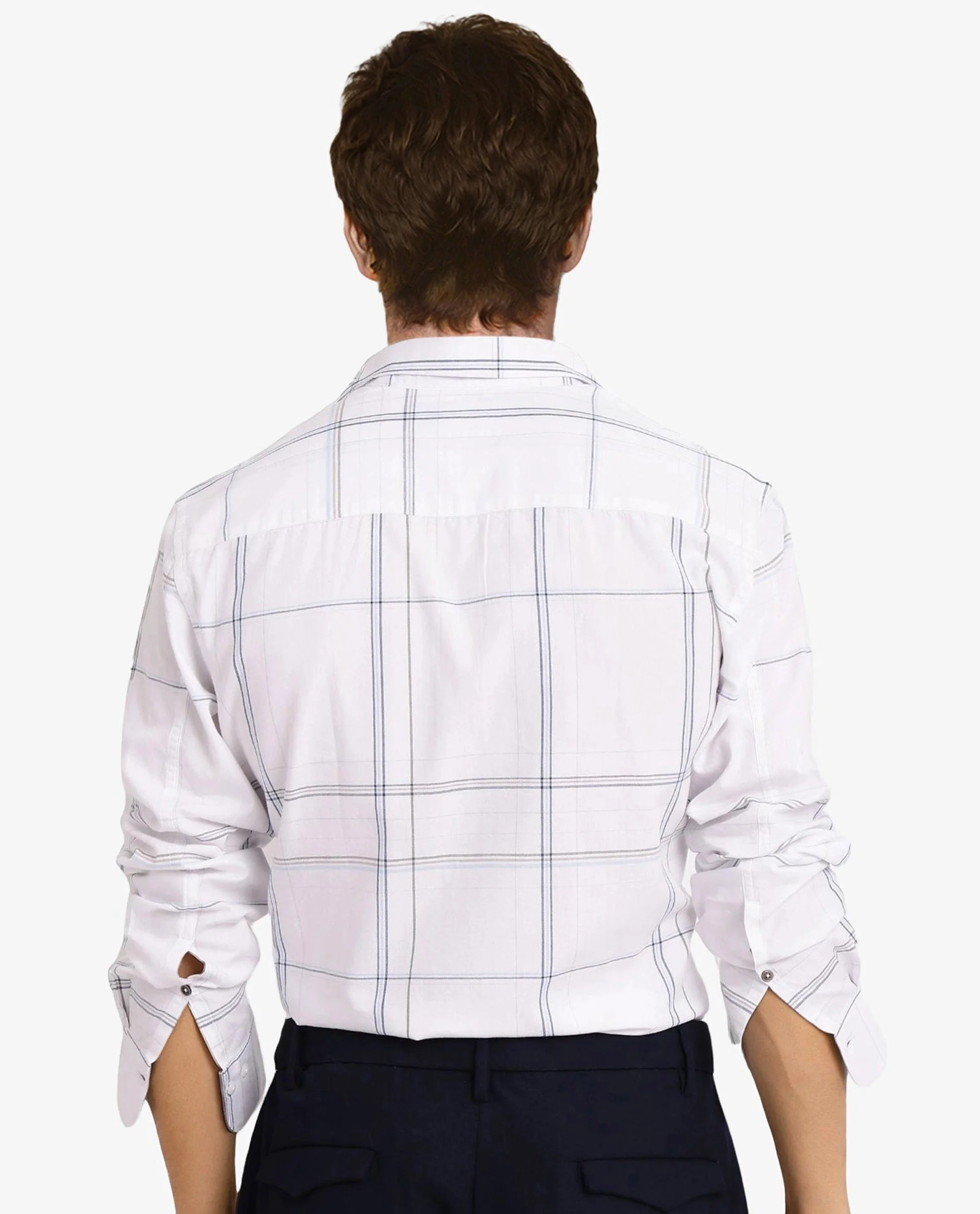 Rare Rabbit Men's Checked Print Regular Fit Full Sleeve Collared Shirt - Image 4