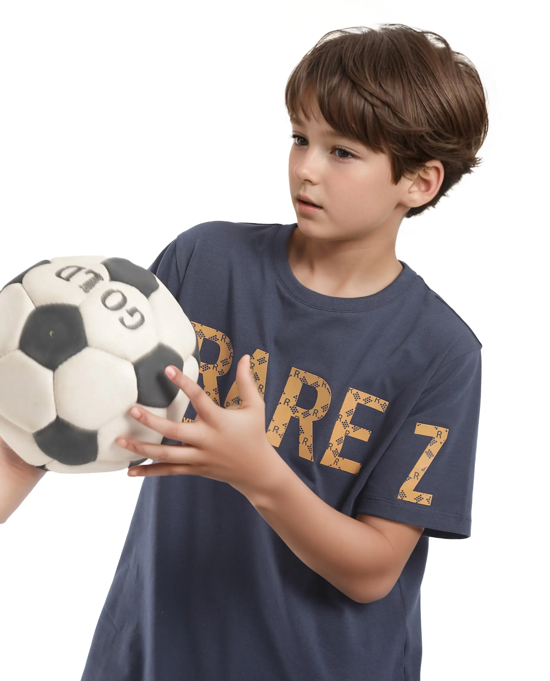 Rare Ones Kids Bant Navy Cotton Blend Half Sleeves Crew Neck Regular Fit Graphic Placement Print T-Shirt - Image 3