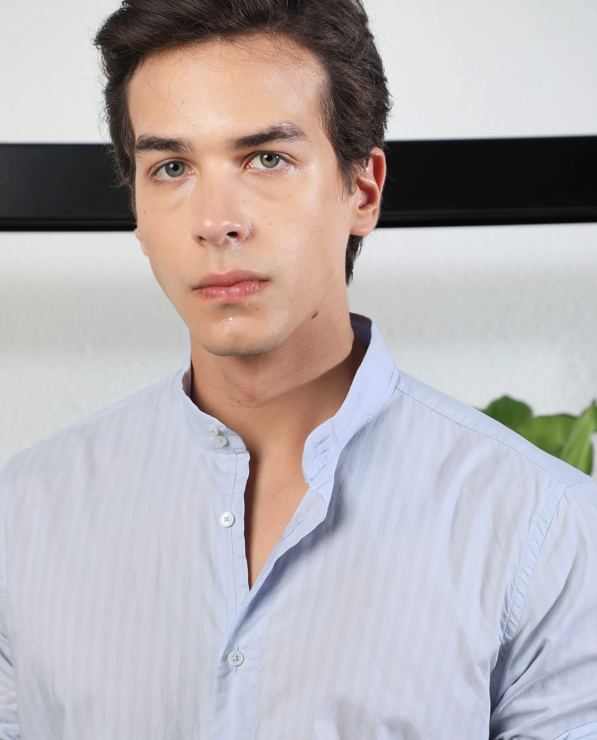 Rare Rabbit Men's Bars Blue Cotton Striped Print Regular Fit Full Sleeve Mandarin Collar Shirt - Image 9