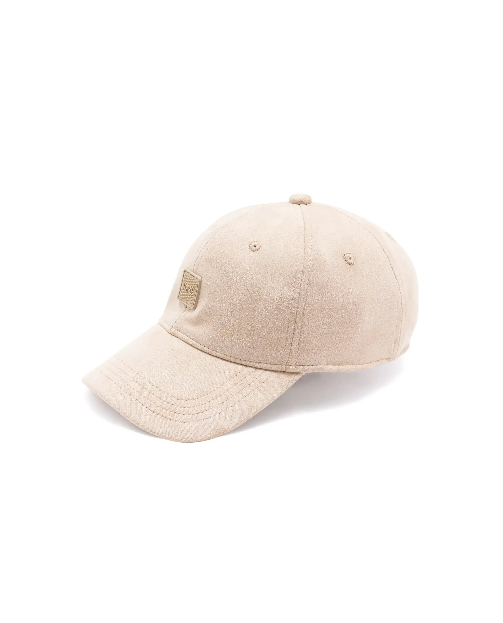 Rare Rabbit Men Base Beige Monotone Color Silicone Badge Branding Cap - Image 7