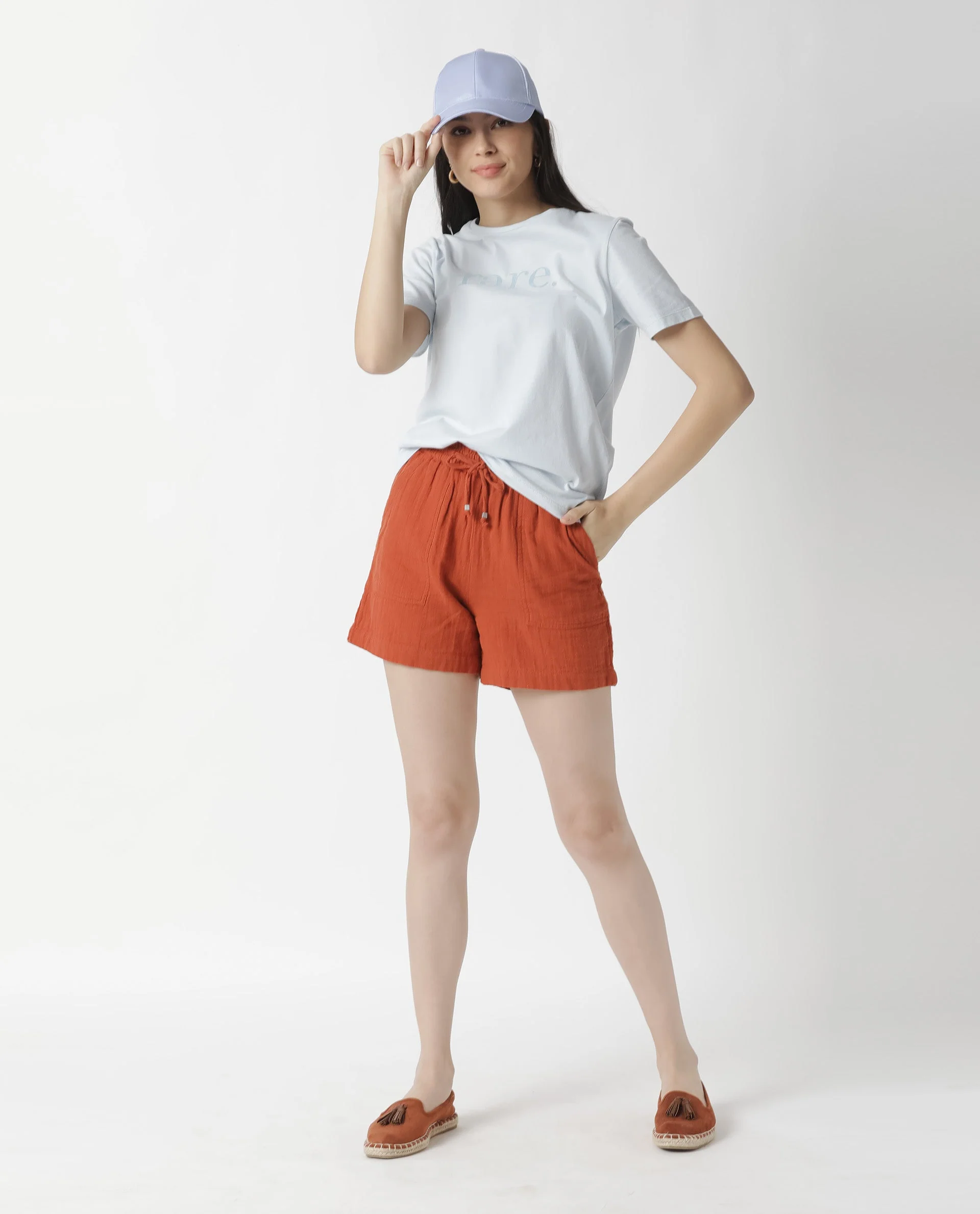 Rareism Women's Basic Tee 2 Blue T-Shirt - Image 2
