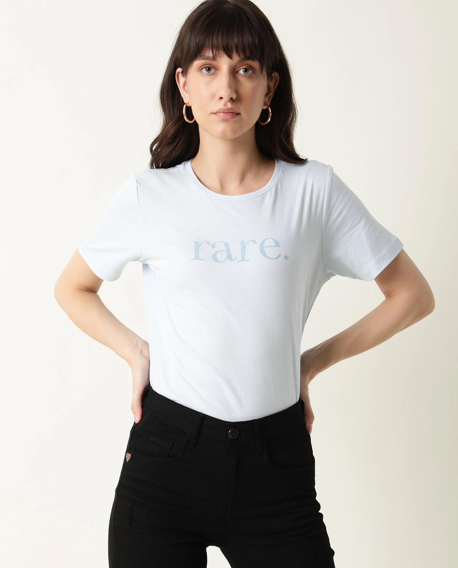 Rareism Women's Basic Tee 2 Blue T-Shirt - Image 7