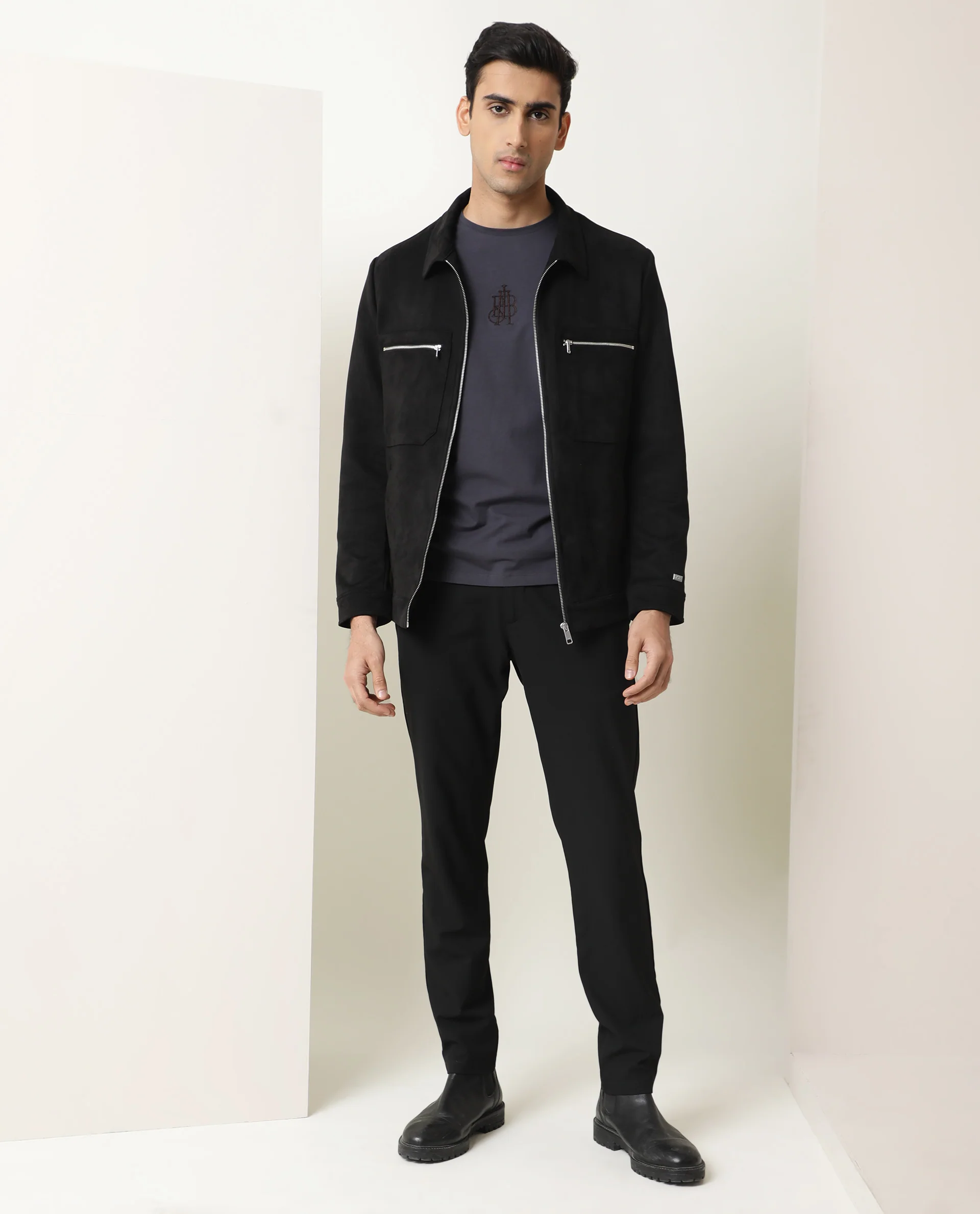 Rare Rabbit Men's Bax Black Regular Fit Jacket - Image 10
