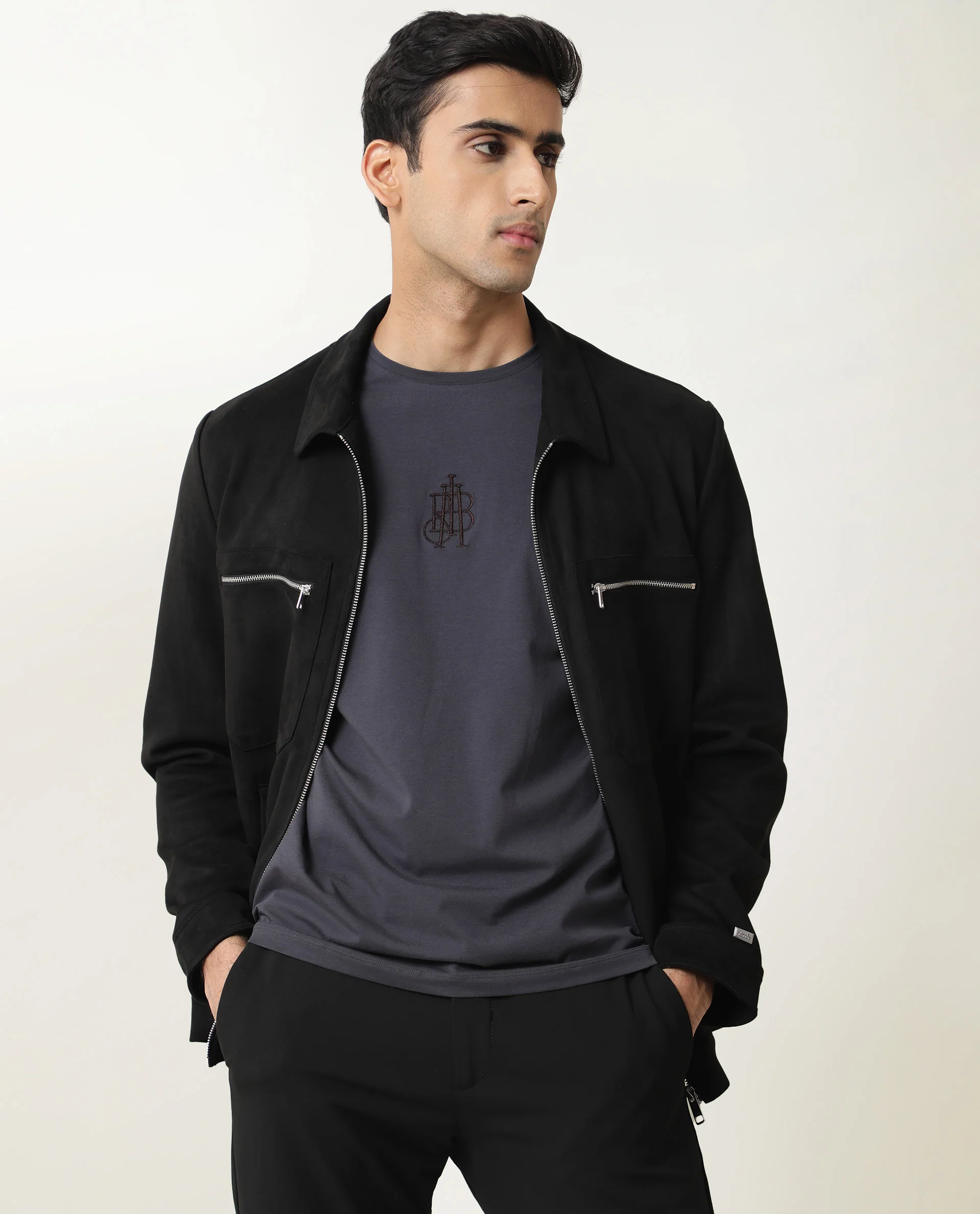 Rare Rabbit Men's Bax Black Regular Fit Jacket - Image 11
