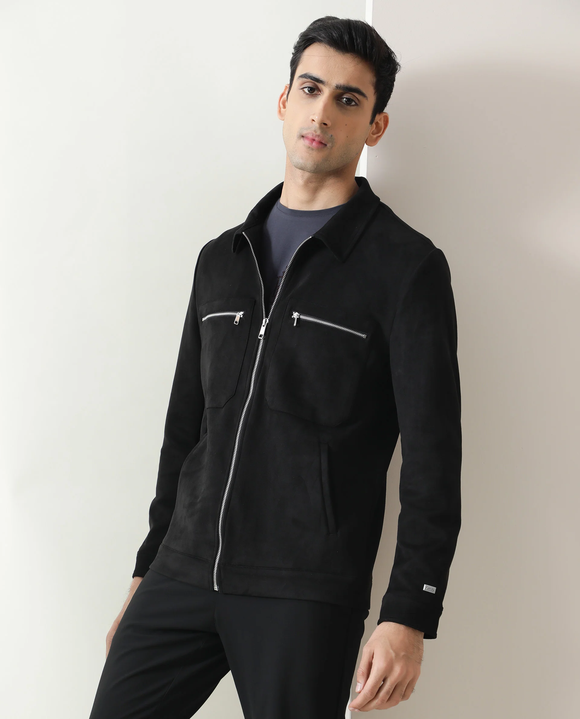 Rare Rabbit Men's Bax Black Regular Fit Jacket - Image 4