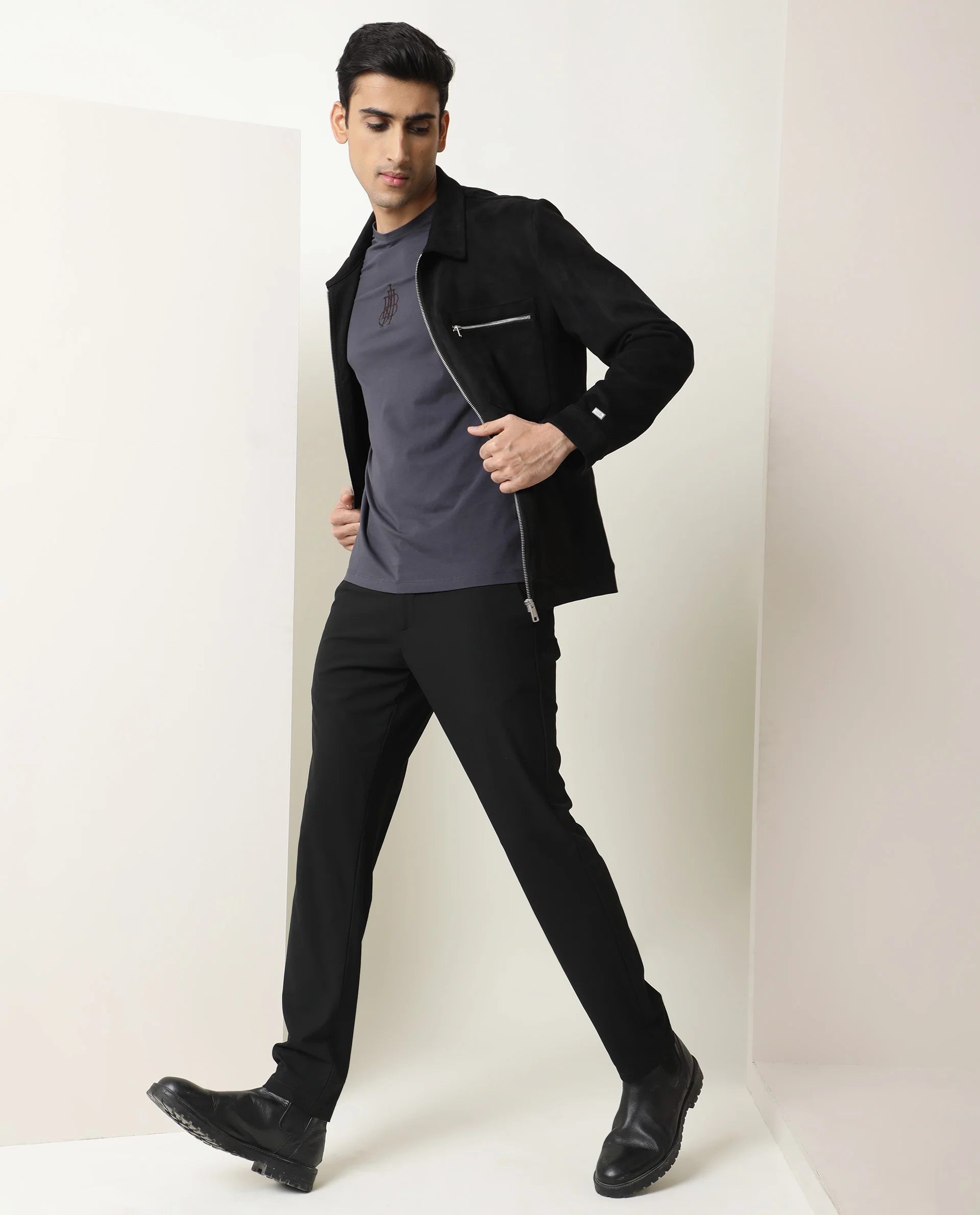 Rare Rabbit Men's Bax Black Regular Fit Jacket - Image 8