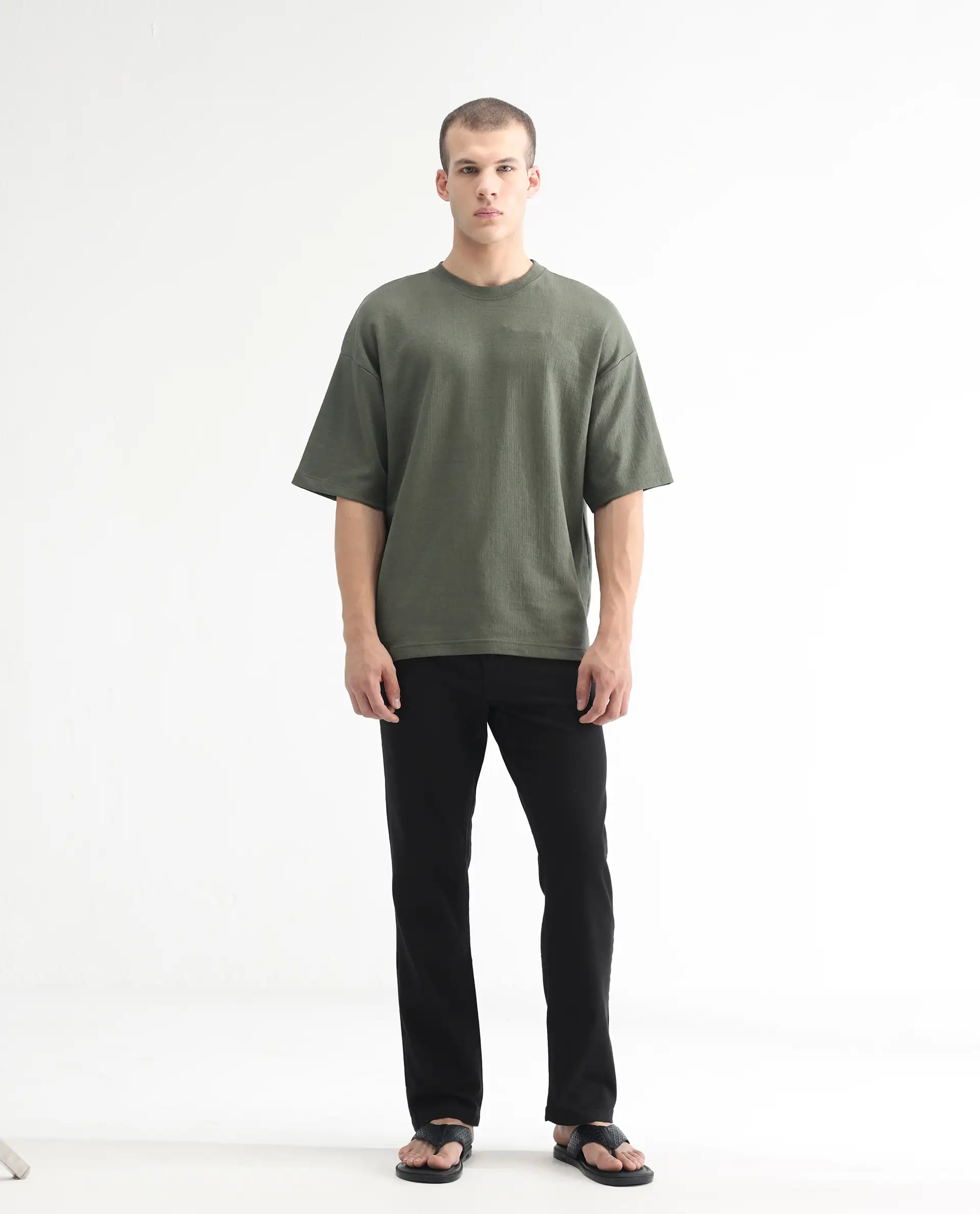Rare Rabbit Men's Belarus Black Cotton Plain Hawk Slim Fit Jeans - Image 4