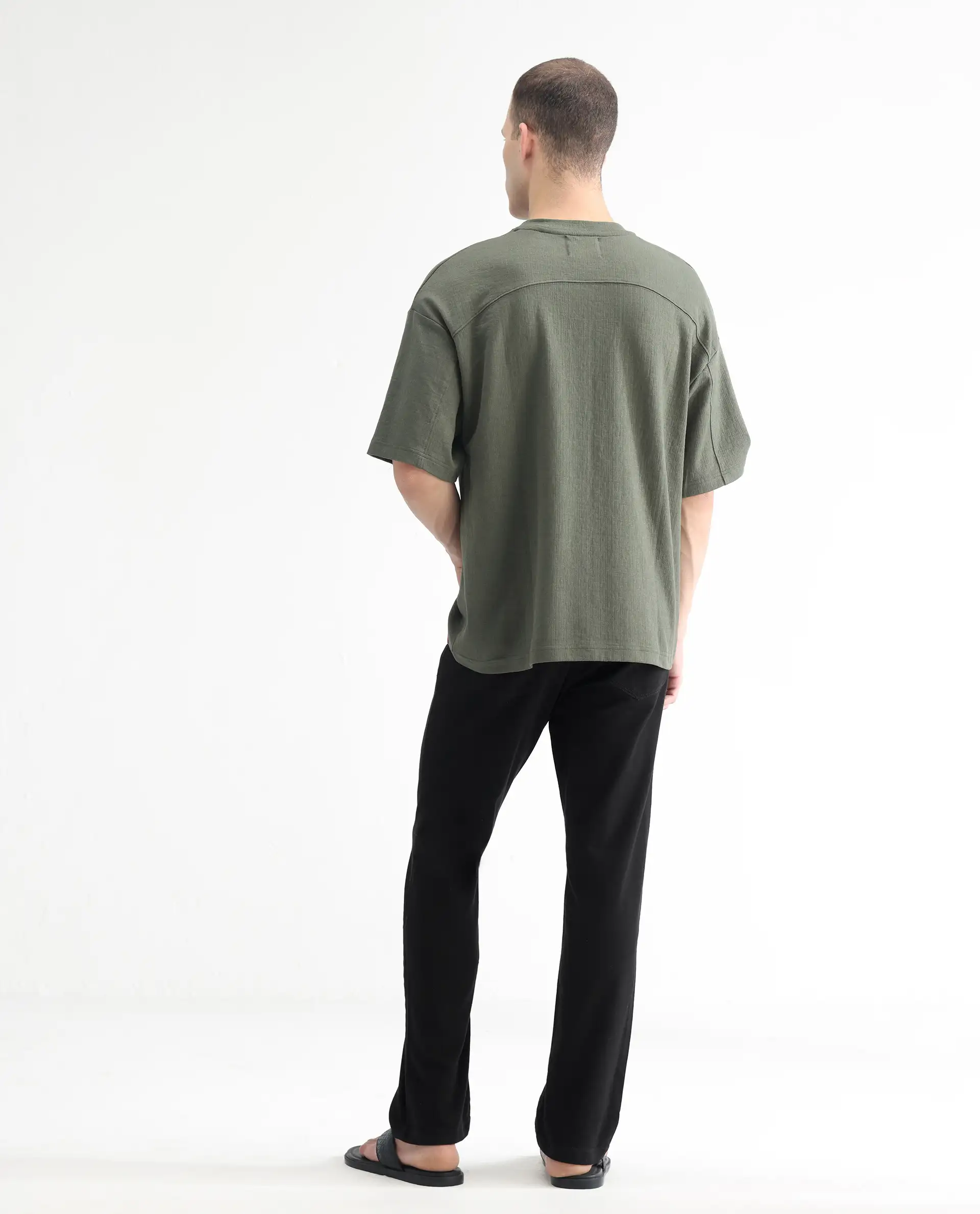 Rare Rabbit Men's Belarus Black Cotton Plain Hawk Slim Fit Jeans - Image 9